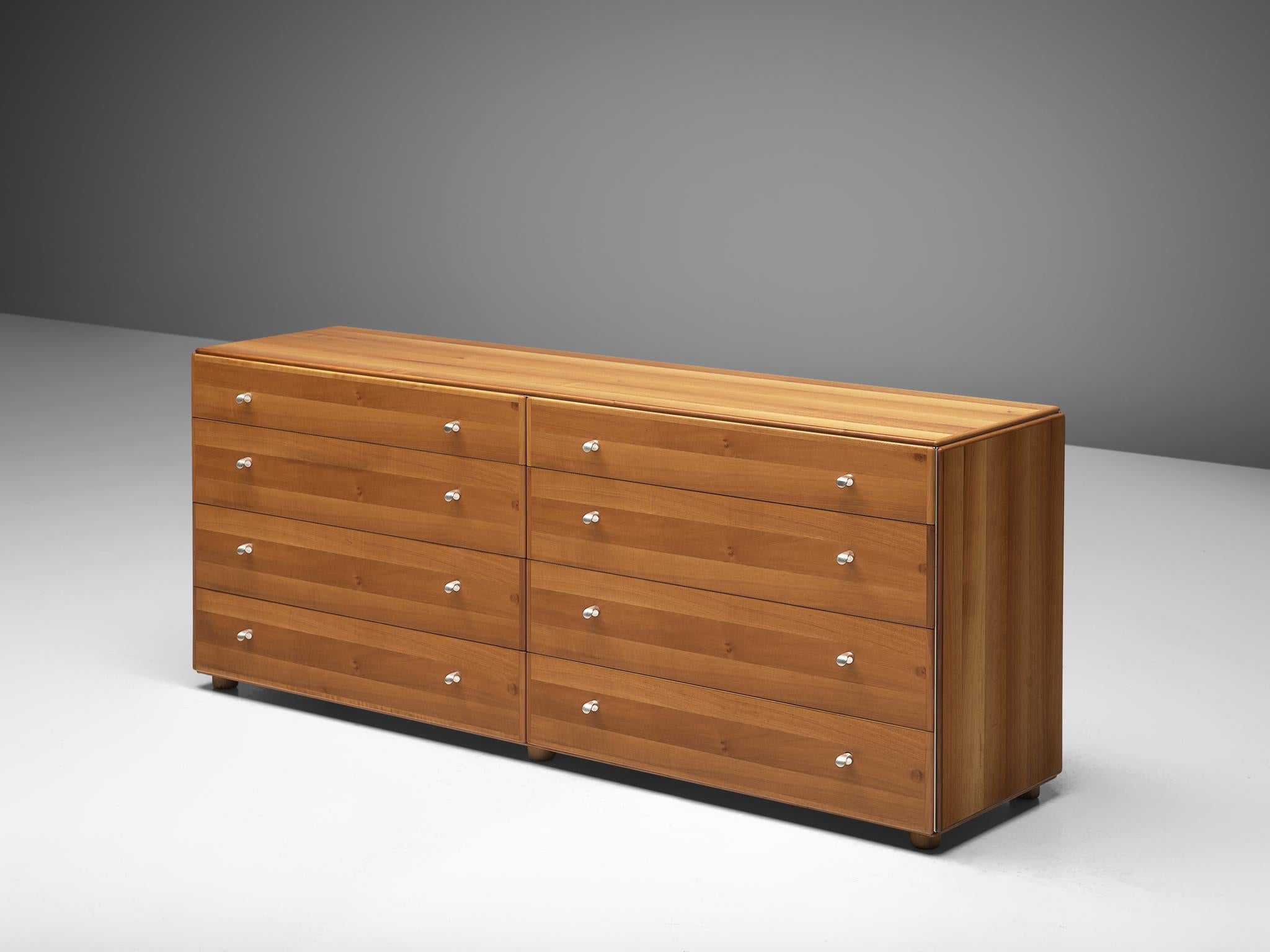 Italian Tobia Scarpa Chest of Drawers in Walnut, 1980s