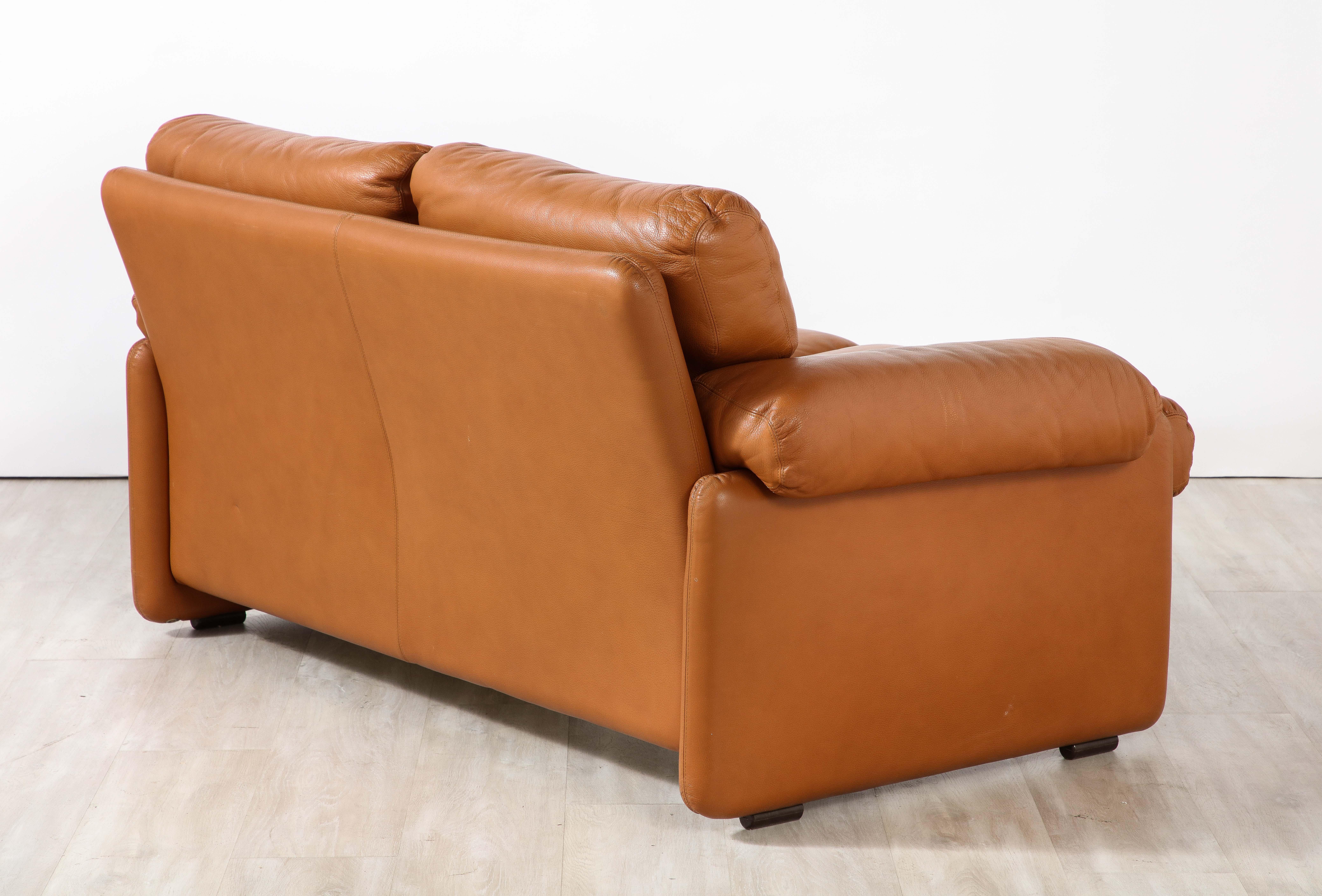 Tobia Scarpa Coronado Leather Sofa for B&B Italia, 1975 In Good Condition For Sale In New York, NY