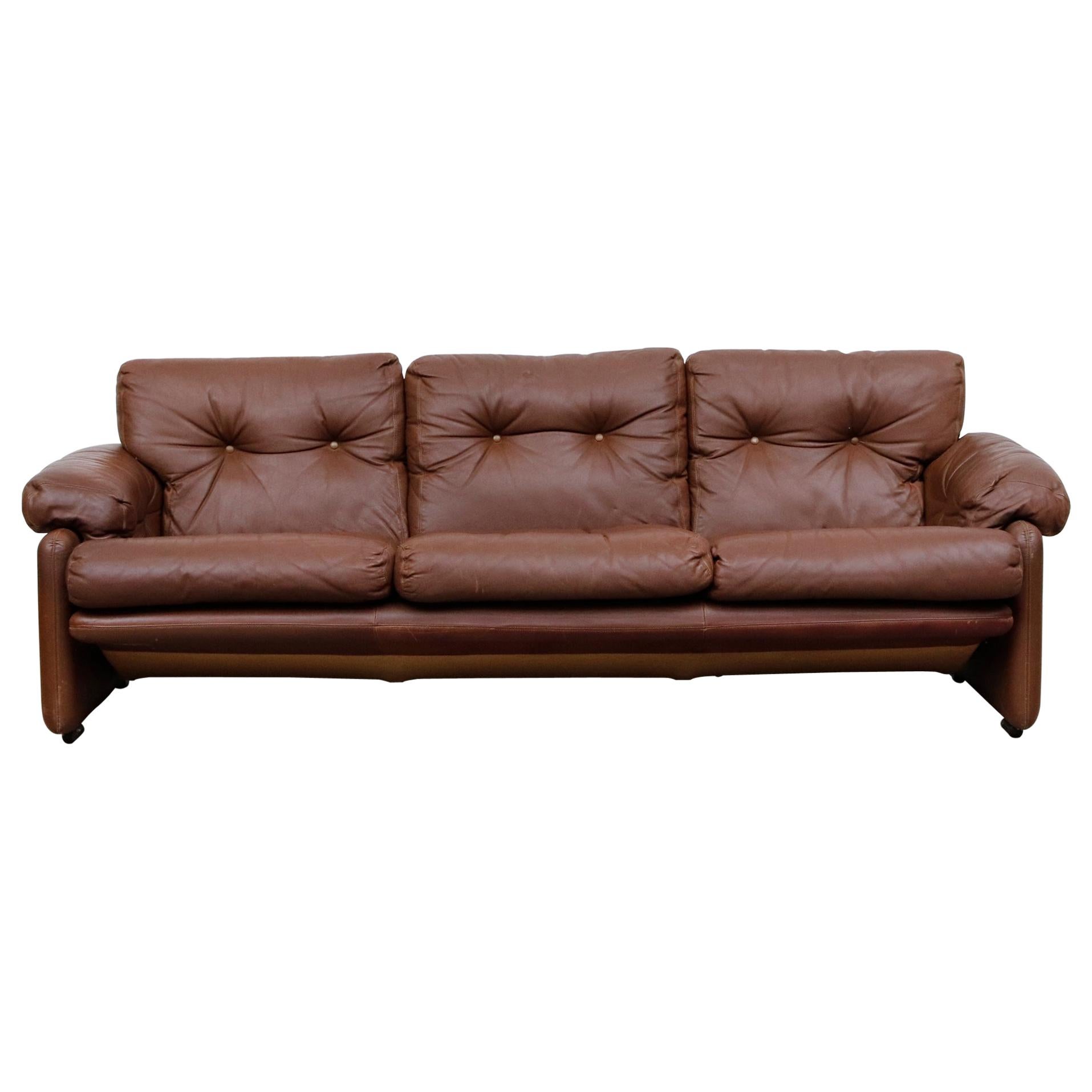 Tobia Scarpa "Coronado" Leather Sofa for C&B Italia