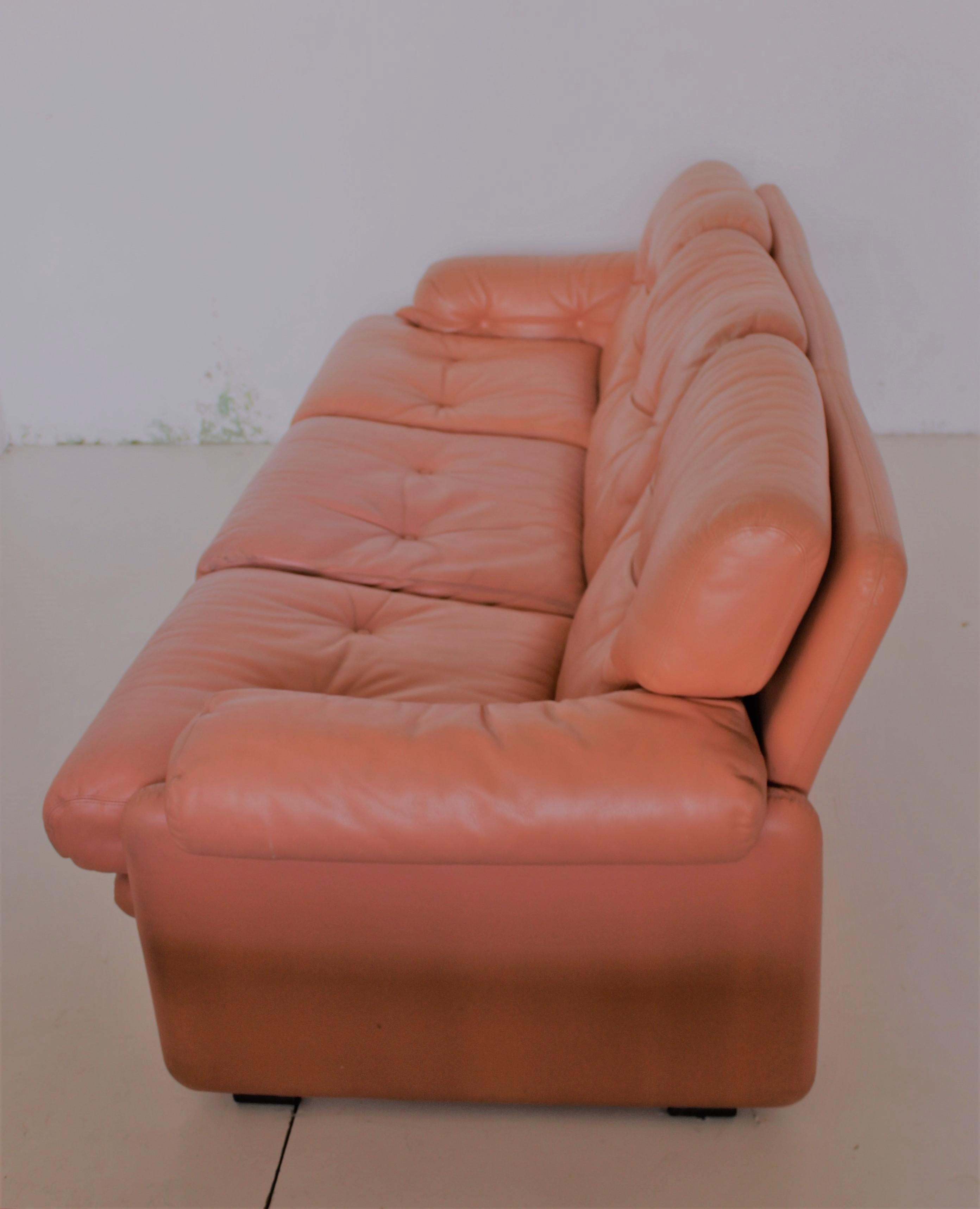 pink leather sofa set