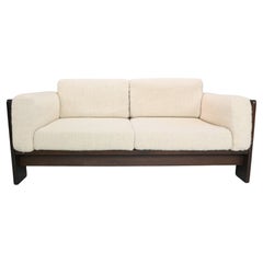 Tobia Scarpa Cremefarbenes 2-Sitzer-Sofa aus Wollstoff „Bastiano“ für Knoll, 1960er Jahre, Italien
