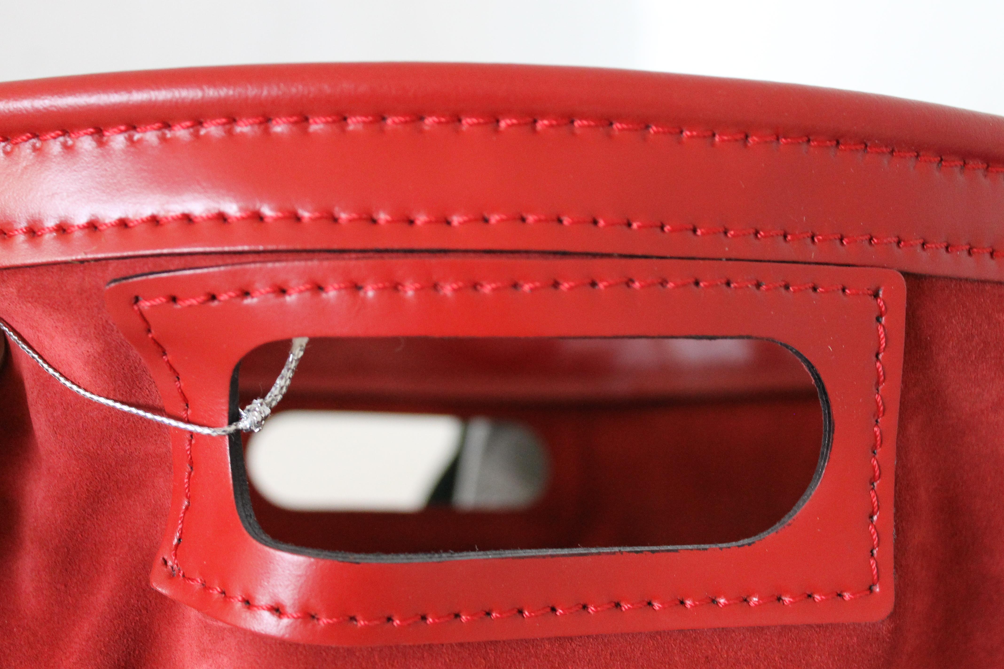 italien Tobia Scarpa:: Dimensione Fuoco Porte-bagages en cuir vert:: rouge et bleu:: Italie en vente