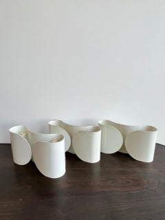 Tobia Scarpa for Flos White Foglio Applique Set of Four 1970s