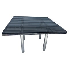 Tobia Scarpa for Gauvina "Andre" Dining Table w/ Smoked Glass Top