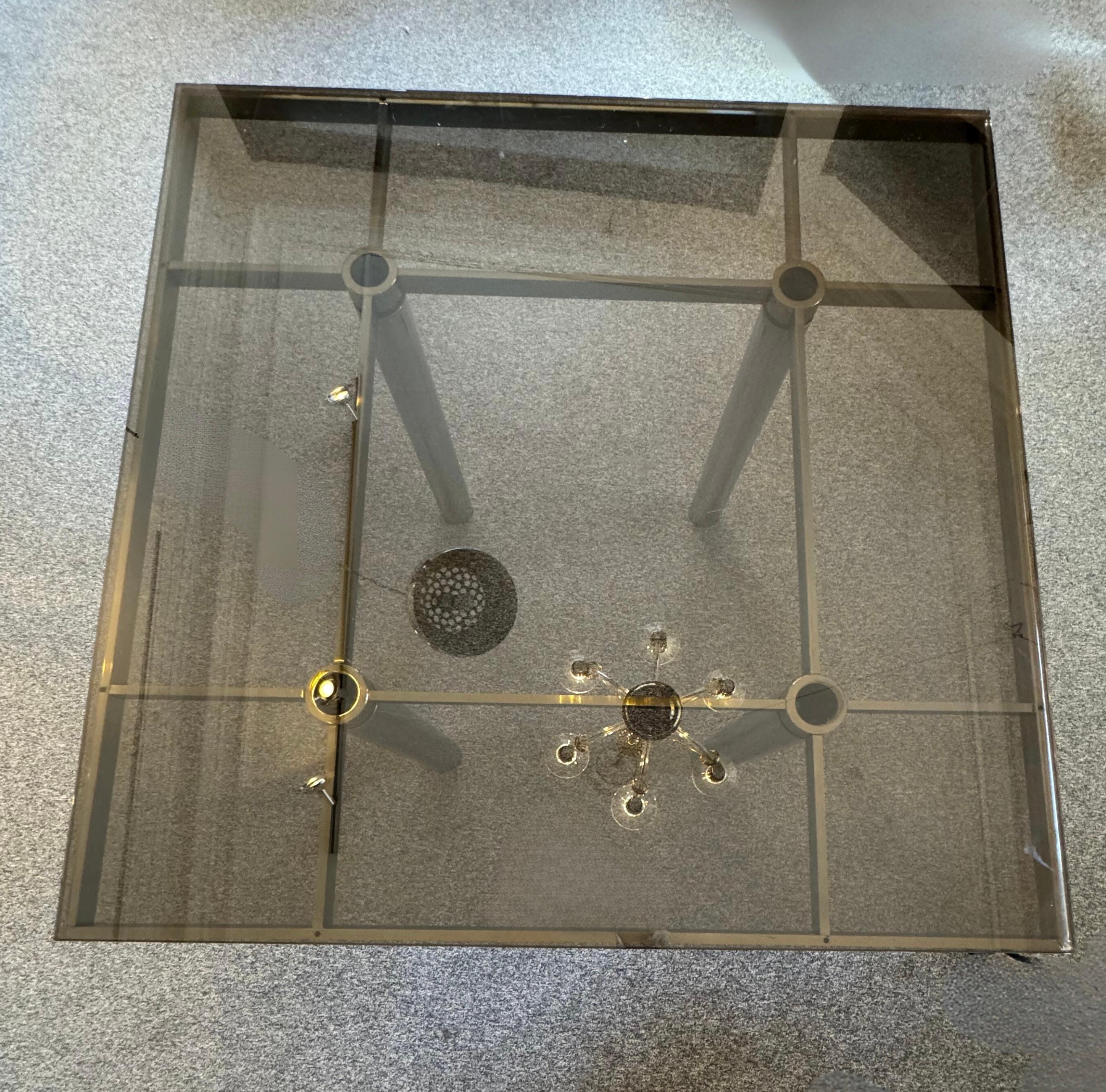 20th Century Tobia Scarpa for Gavina 1970s Glass and Polished Steel Dining Table 