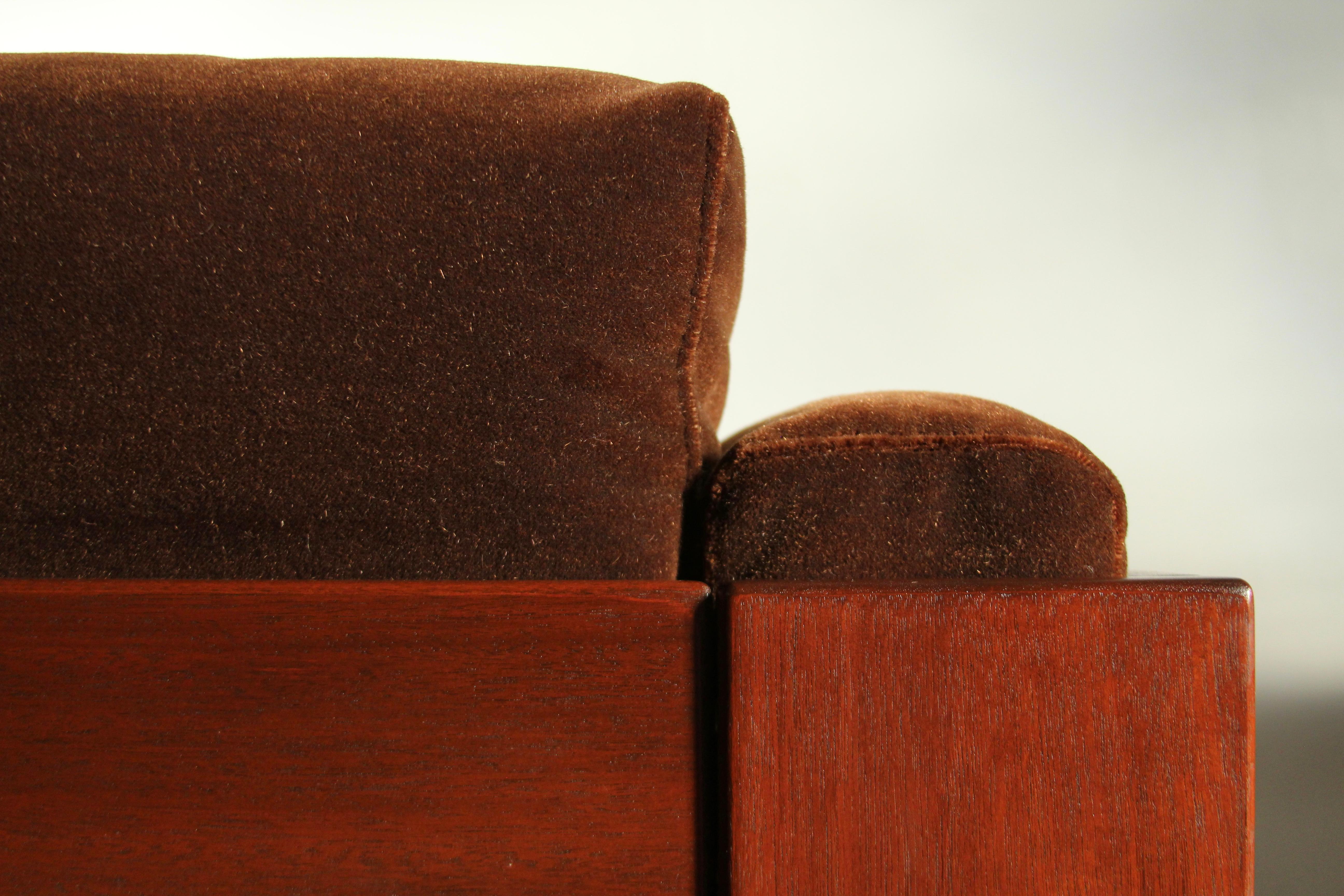 Tobia Scarpa for Gavina 'Bastiano' Lounge Chairs in Brown Mohair 5