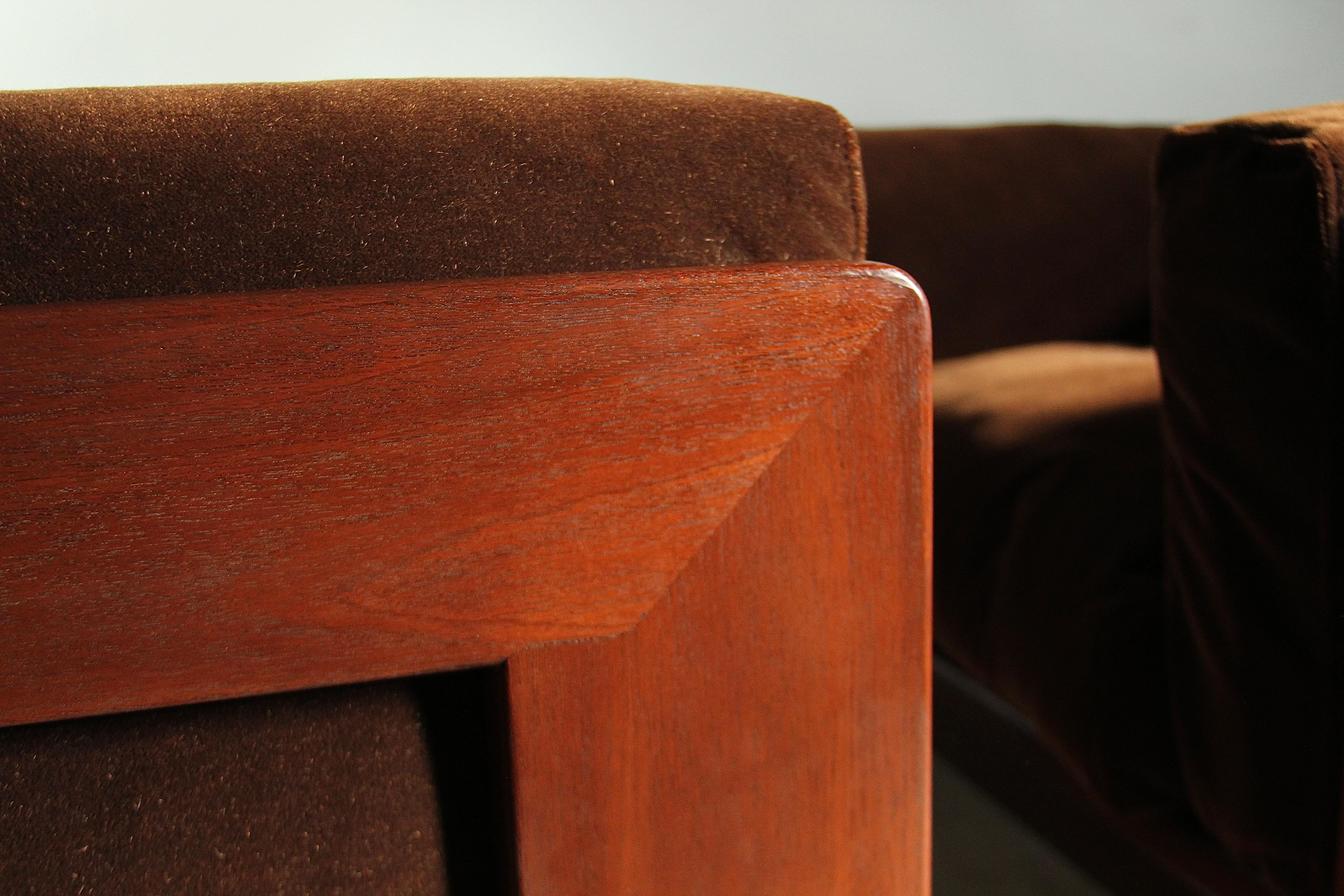 Mid-Century Modern Tobia Scarpa for Gavina 'Bastiano' Lounge Chairs in Brown Mohair