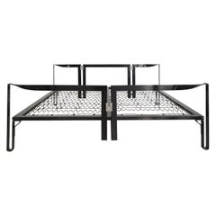 Tobia Scarpa for Gavina Italian Midcentury Metal Black Vanessa Bed, 1962