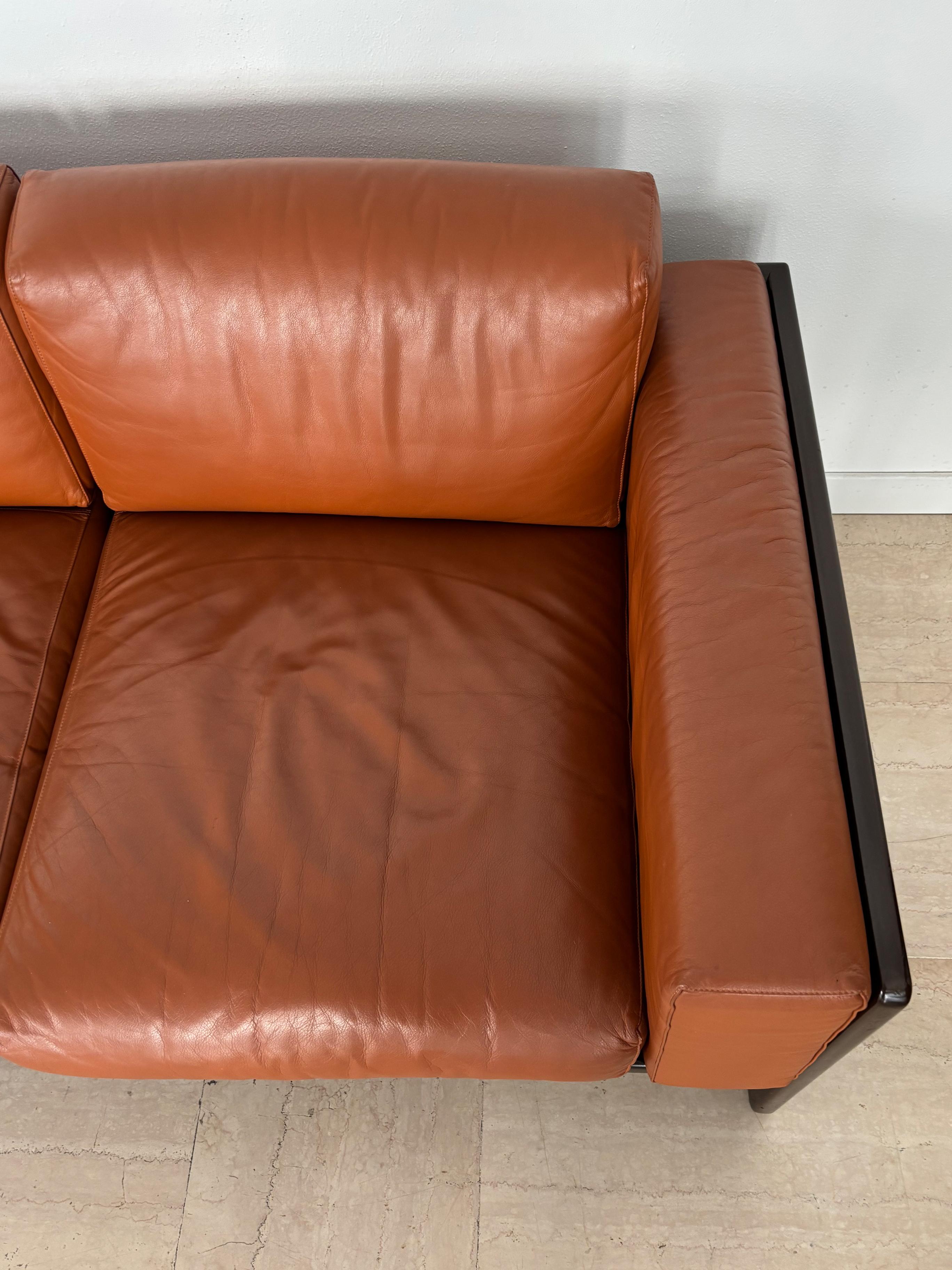 Tobia Scarpa for Knoll Midcentury Wood Leather 