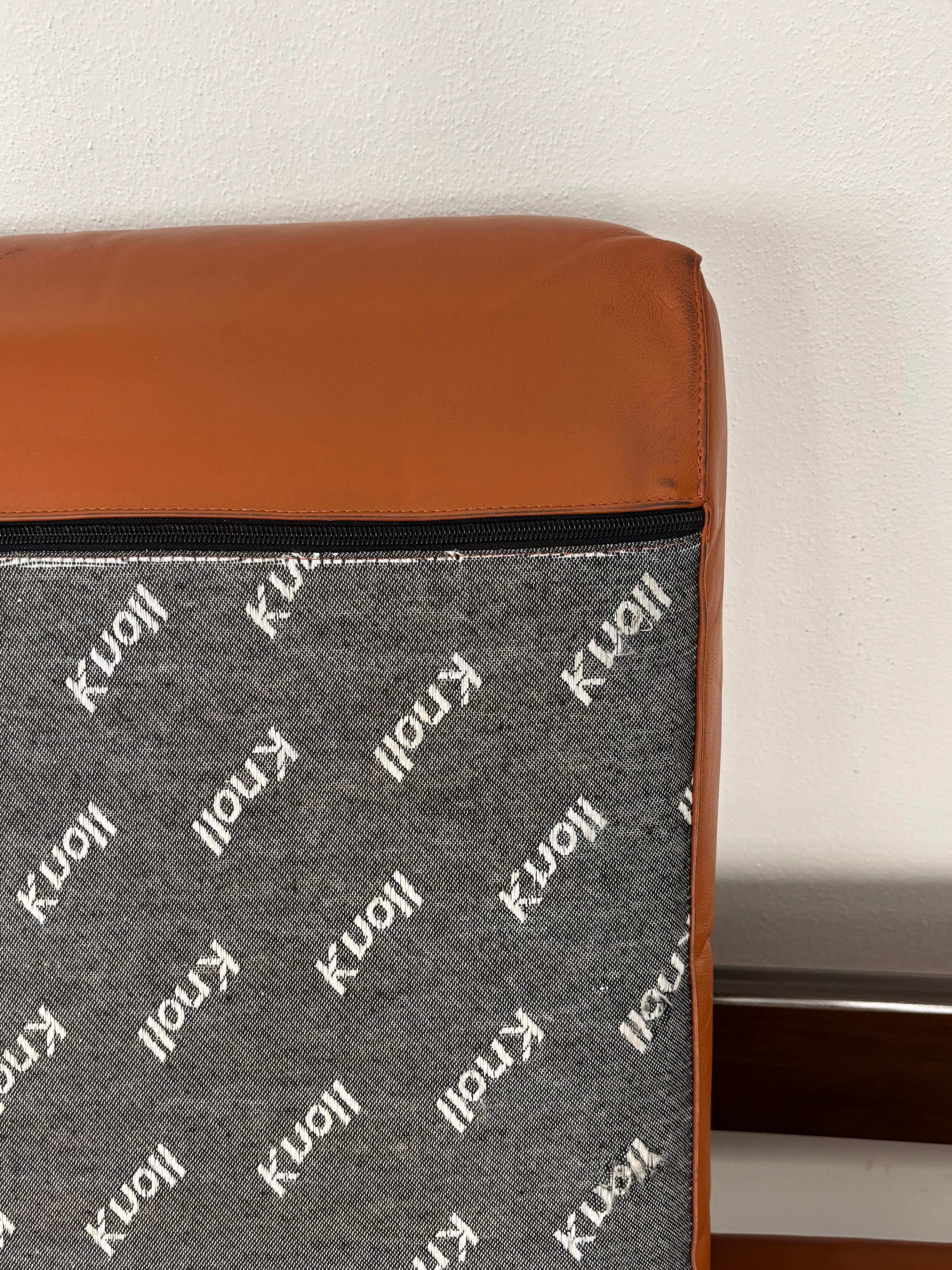 Tobia Scarpa for Knoll Midcentury Wood Leather 