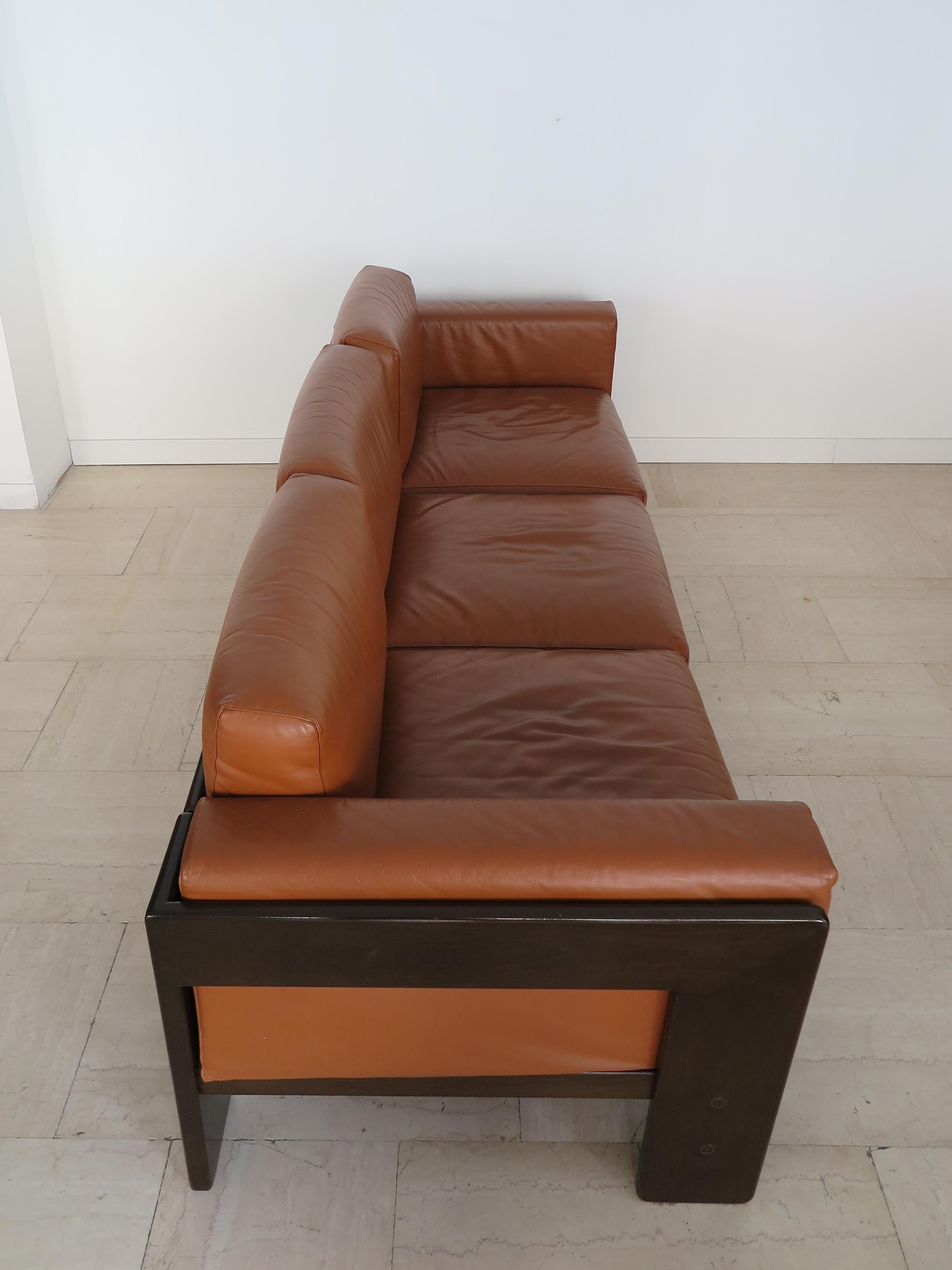 Milieu du XXe siècle Tobia Scarpa for Knoll Midcentury Wood Leather 