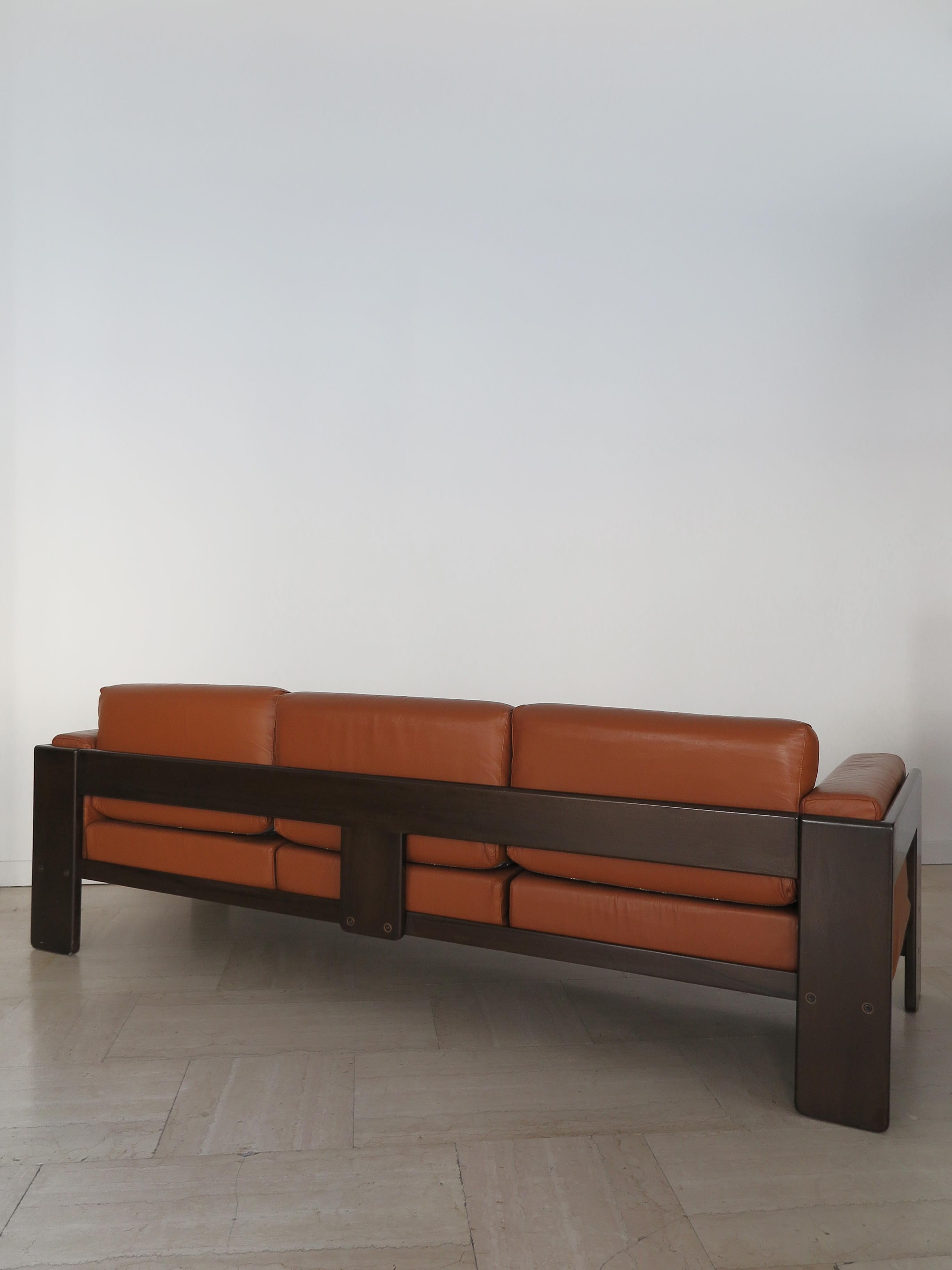 Cuir Tobia Scarpa for Knoll Midcentury Wood Leather 