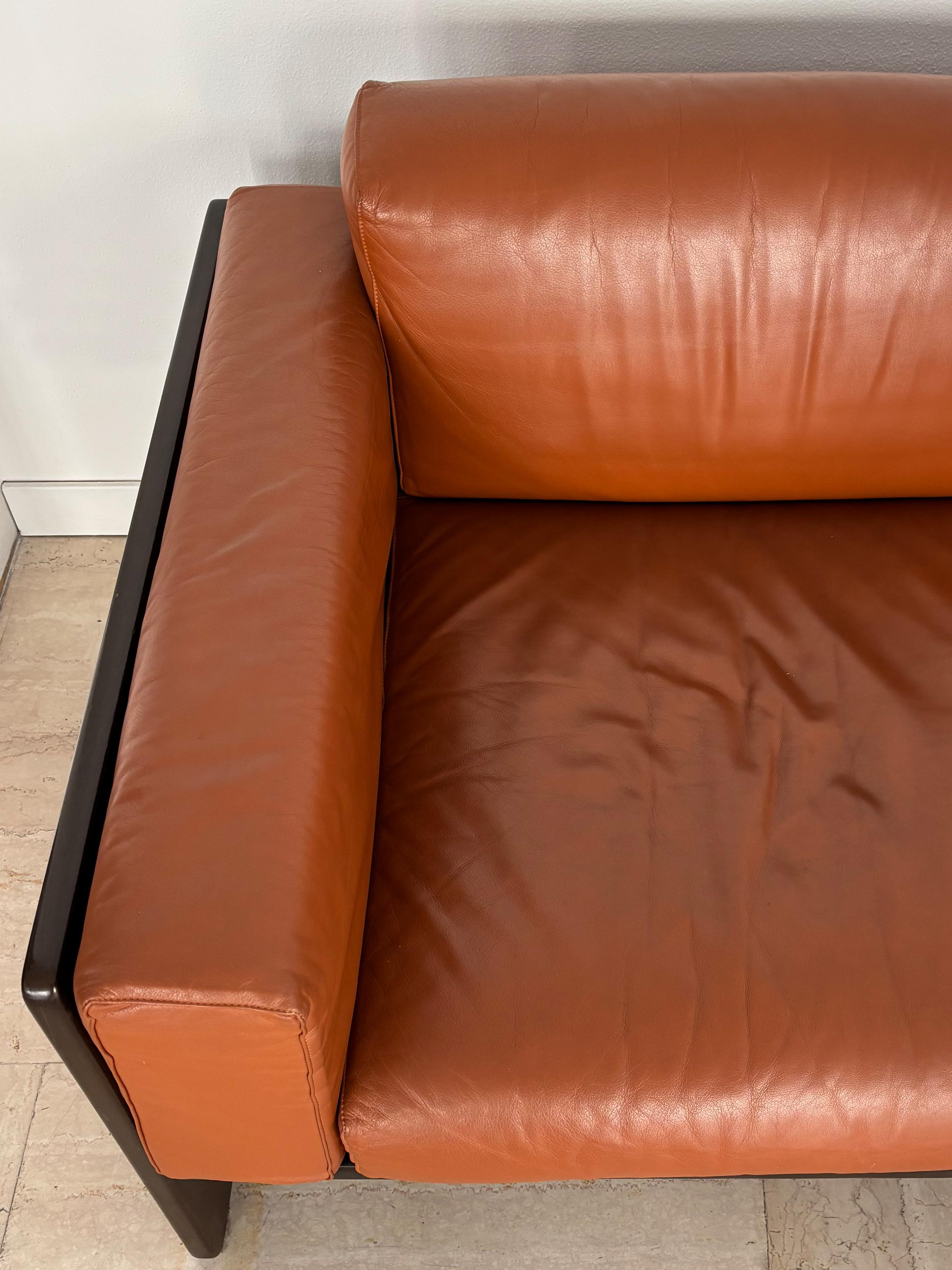 Tobia Scarpa for Knoll Midcentury Wood Leather 