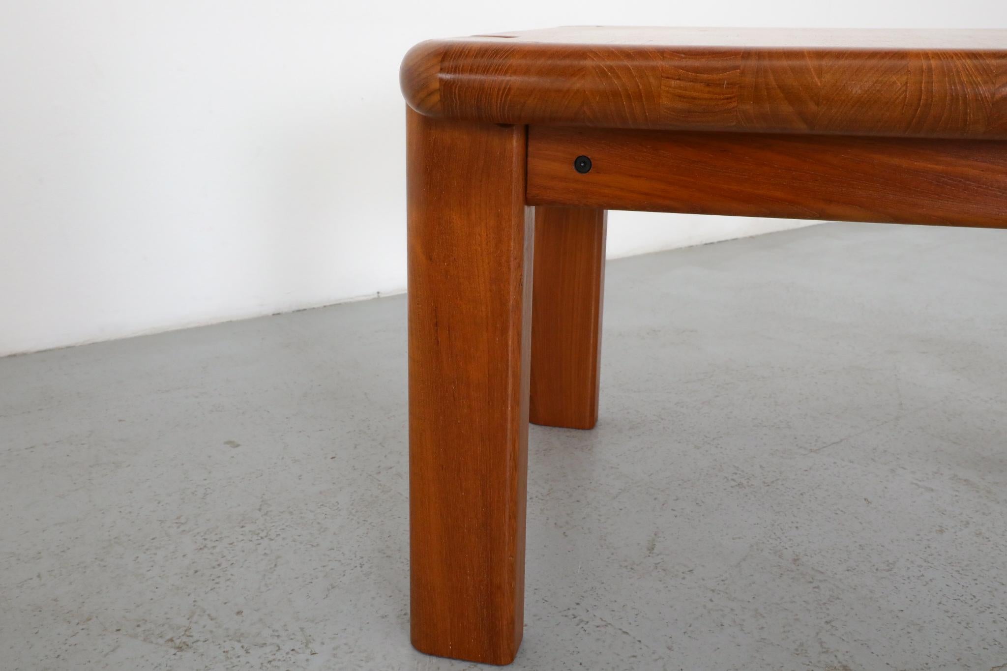 Tobia Scarpa Inspired Chunky Teak Coffee or Side Table by Drylund For Sale 6