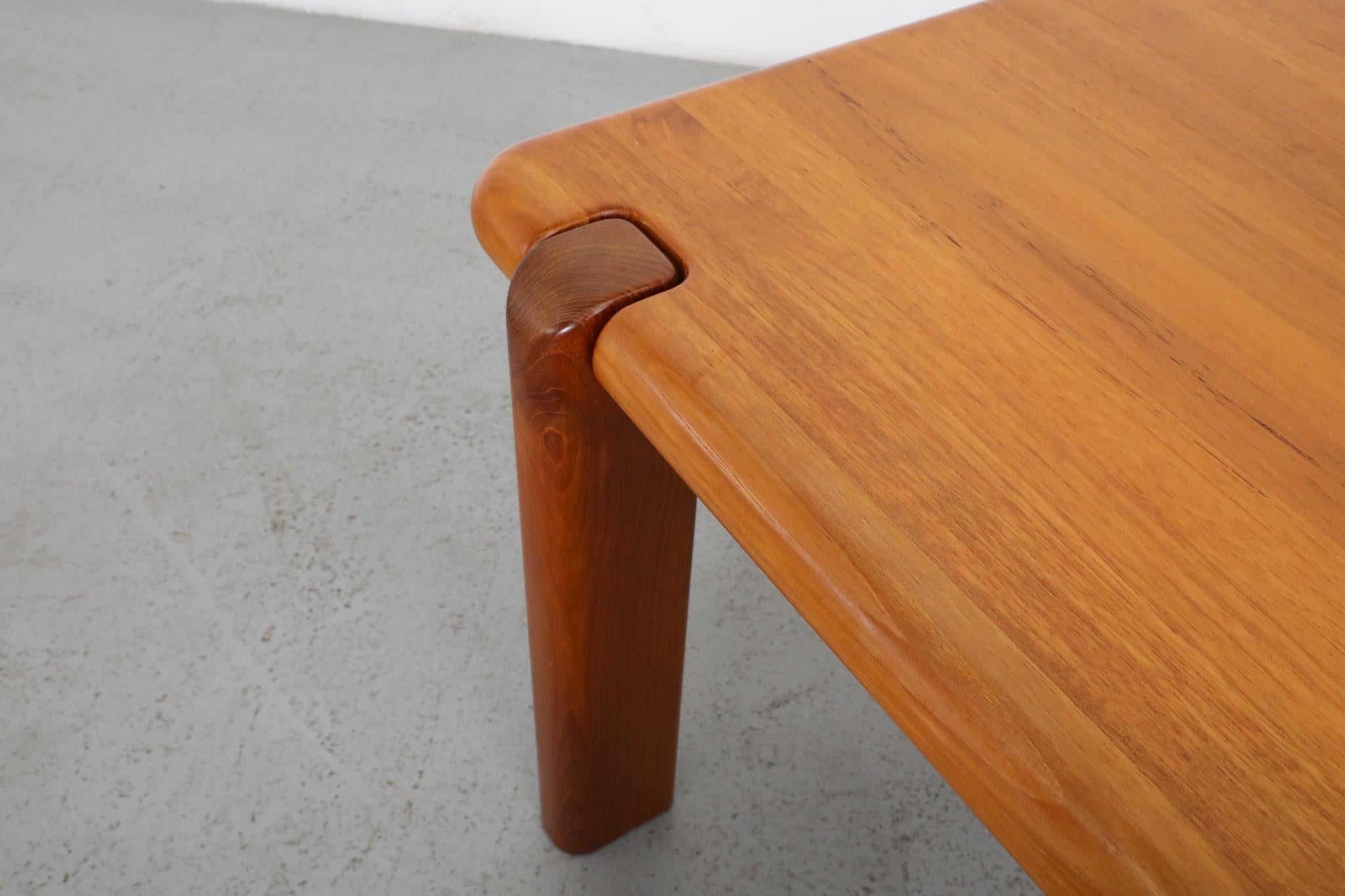 Tobia Scarpa Inspired Chunky Teak Coffee or Side Table by Drylund For Sale 9
