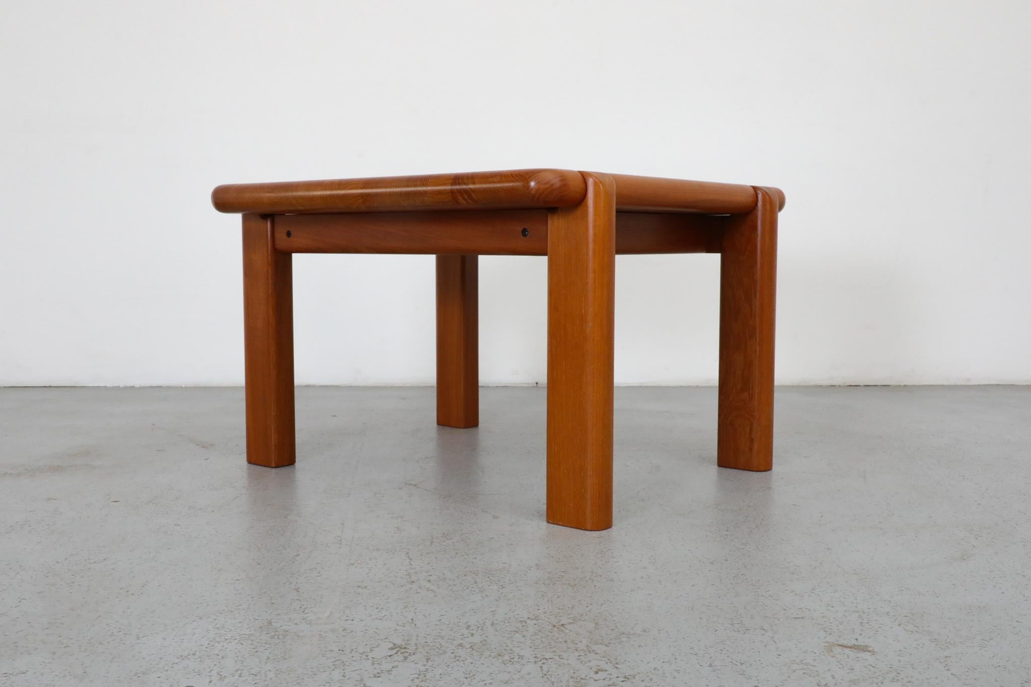 Tobia Scarpa Inspired Chunky Teak Coffee or Side Table by Drylund For Sale 3