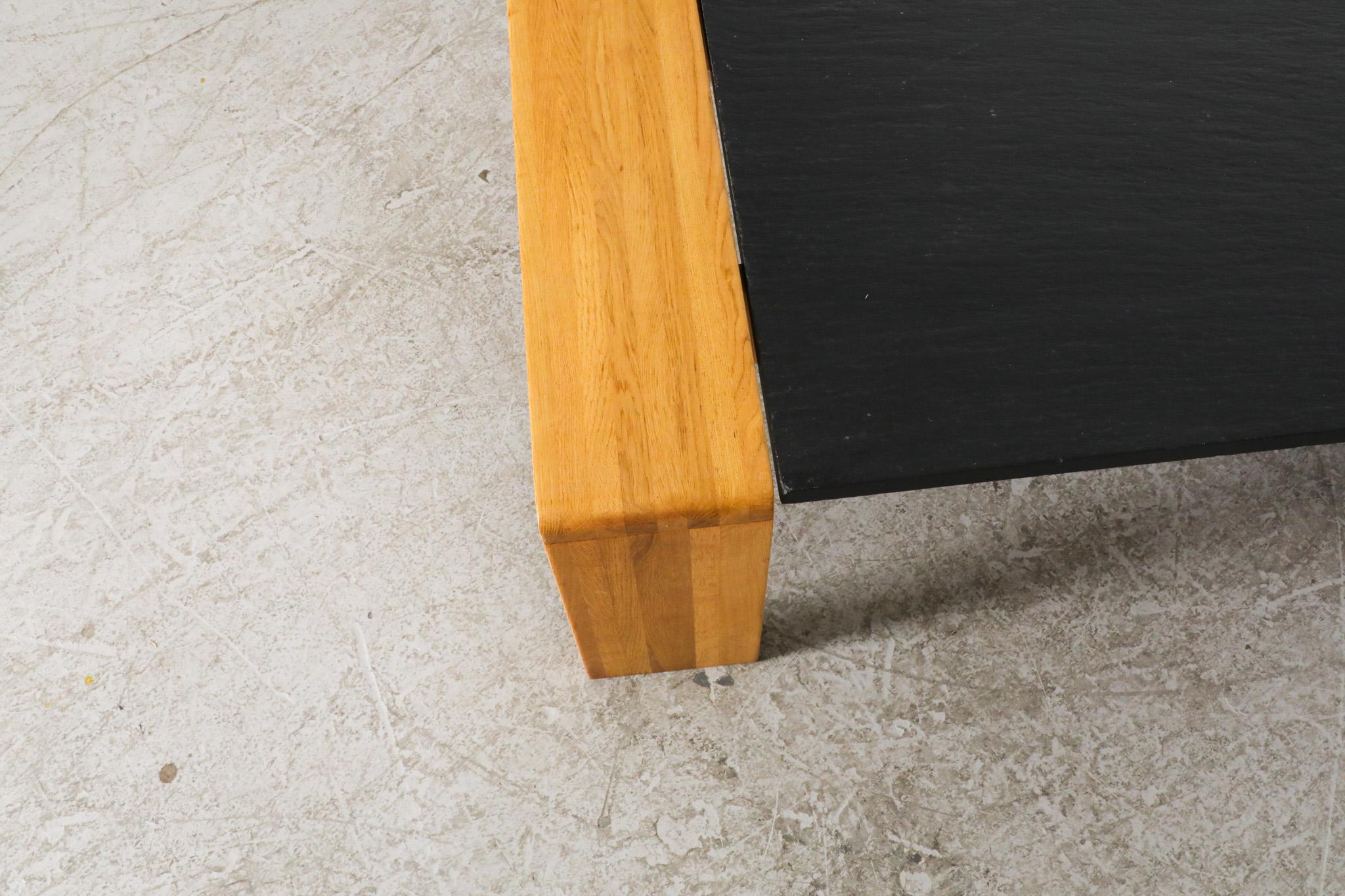 Tobia Scarpa Inspired Teak and Stone Coffee and side Table by Leolux 5