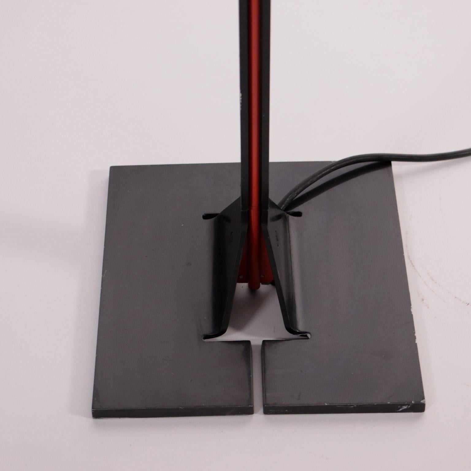 Tobia Scarpa Lamp Enameled Aluminum Glass, 1980s In Good Condition In Milano, IT