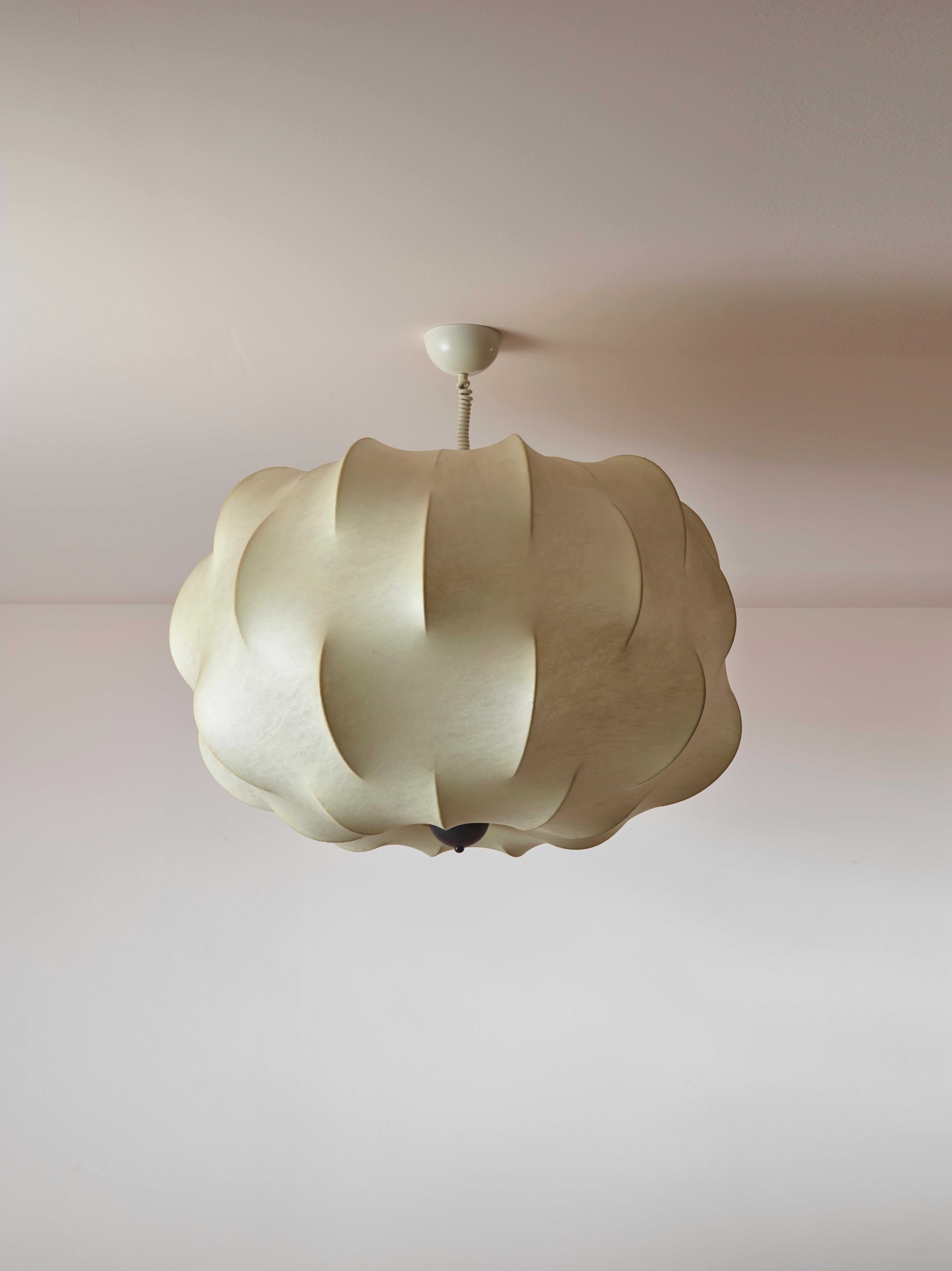 Organic Modern Tobia Scarpa Large Italian Mid Century Cocoon Nuvola Chandelier Flos, Italy 1962