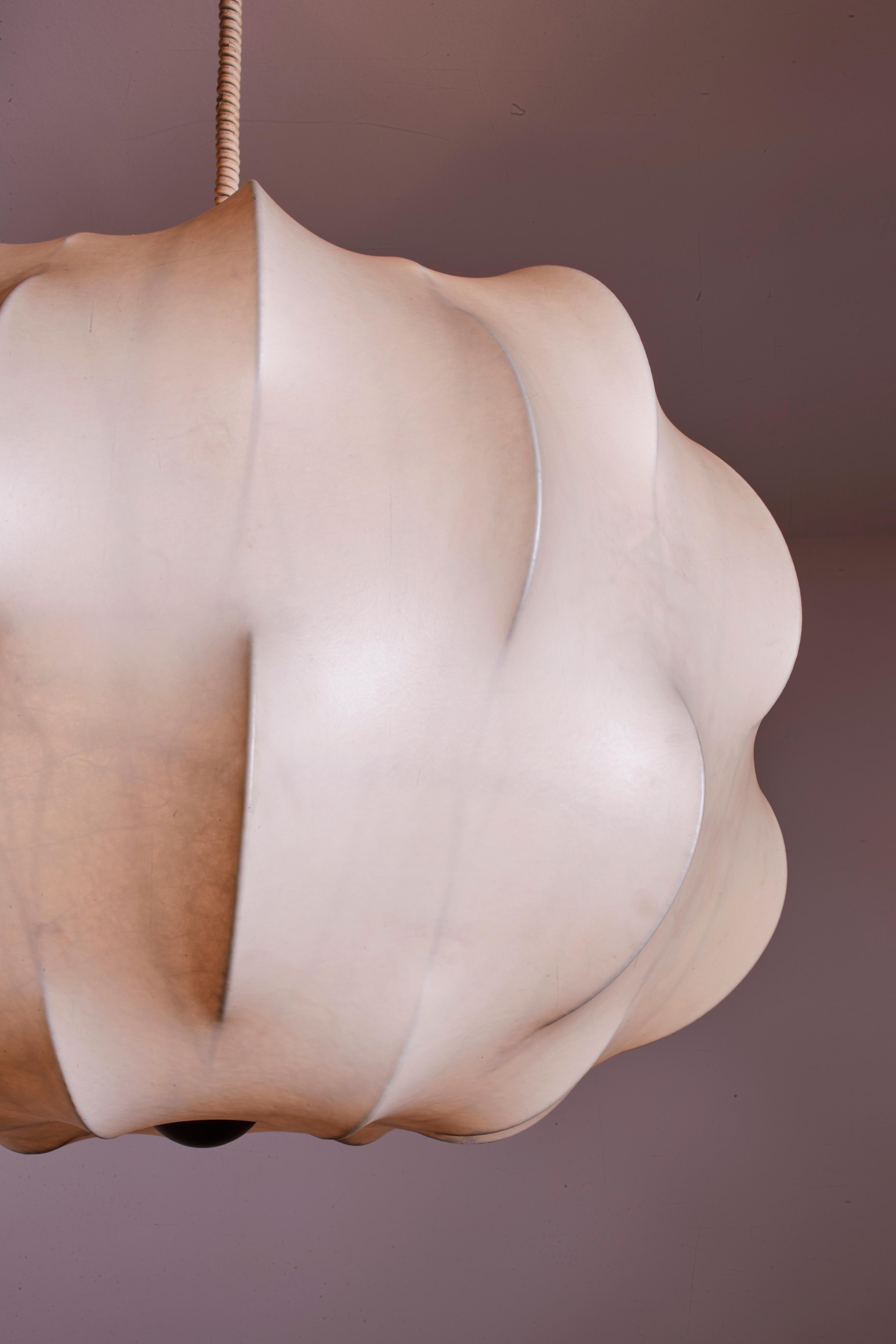 Mid-20th Century Tobia Scarpa Large Italian Mid Century Cocoon Nuvola Chandelier Flos, Italy 1962