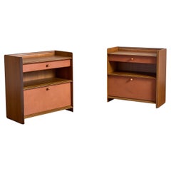 Tobia Scarpa Leather Nightstands