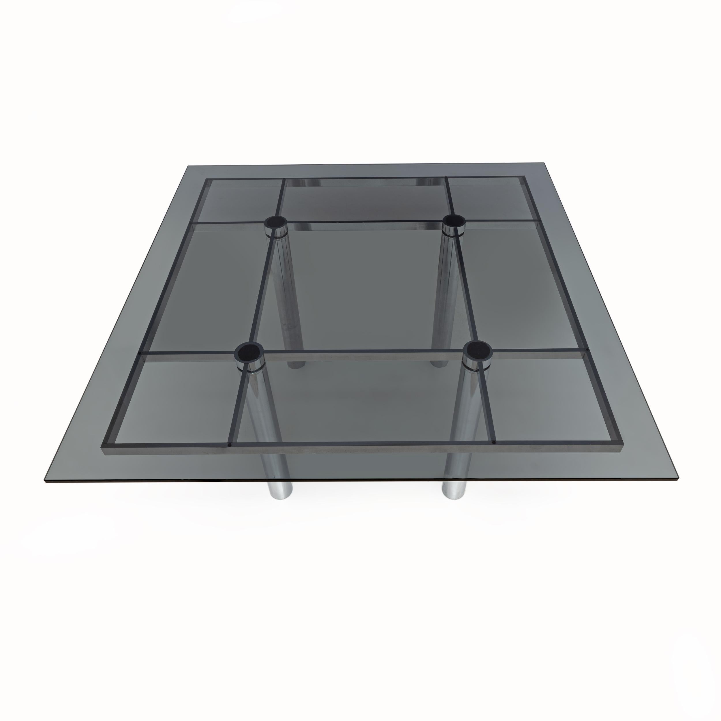 Métal Tobia Scarpa Table de salle à manger italienne moderne du milieu du siècle 