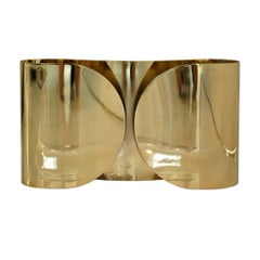 Tobia Scarpa Mid-Century Modern Pair of Italian Brass Sconces "Foglio"