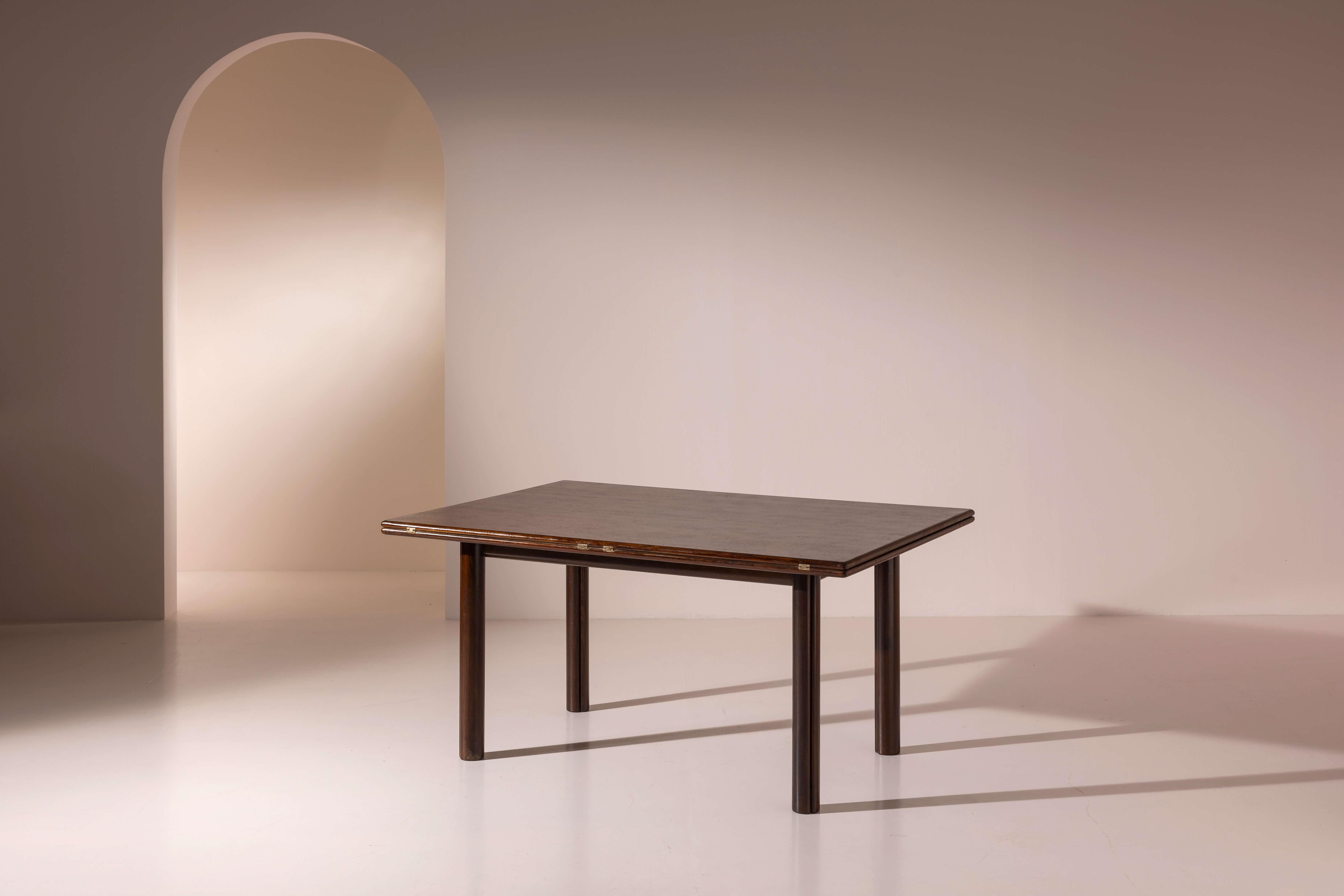 Mid-Century moderno Tavolo da pranzo allungabile in teak di Tobia Scarpa 