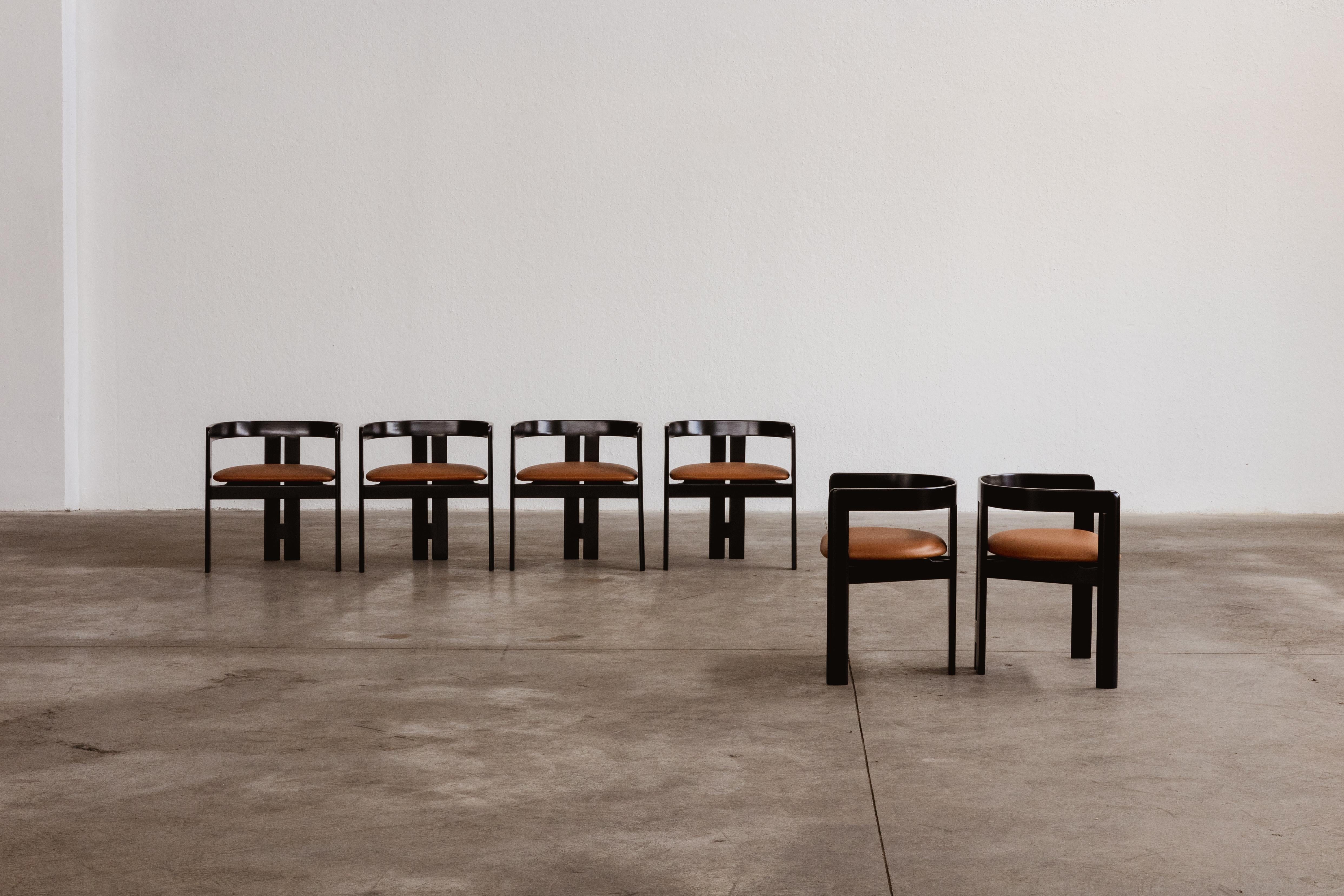 Tobia Scarpa “Pigreco” Dining Chairs for Gavina, 1960, Set of 6 3