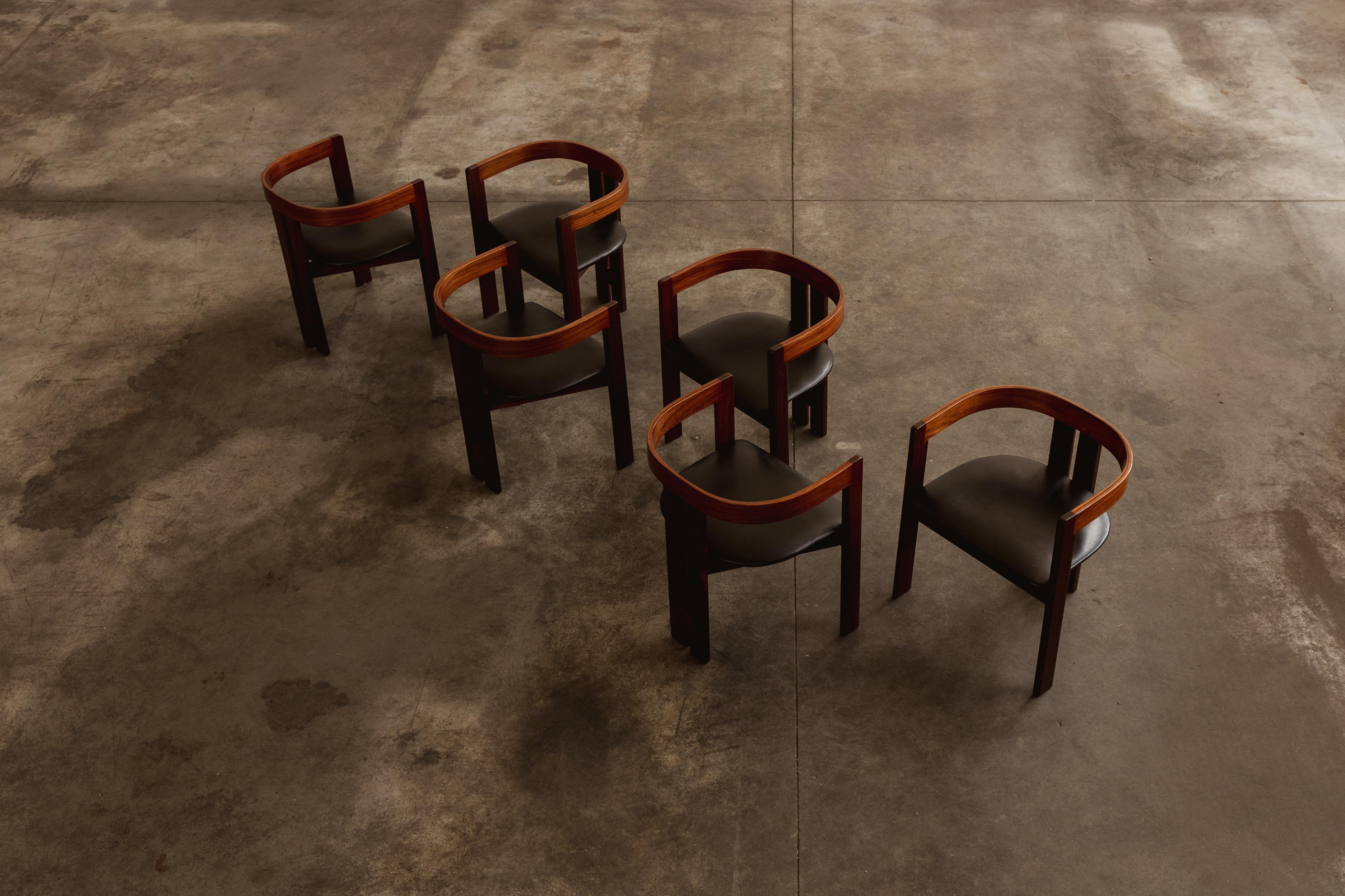 Tobia Scarpa “Pigreco” Dining Chairs for Gavina, 1960, Set of 6 5