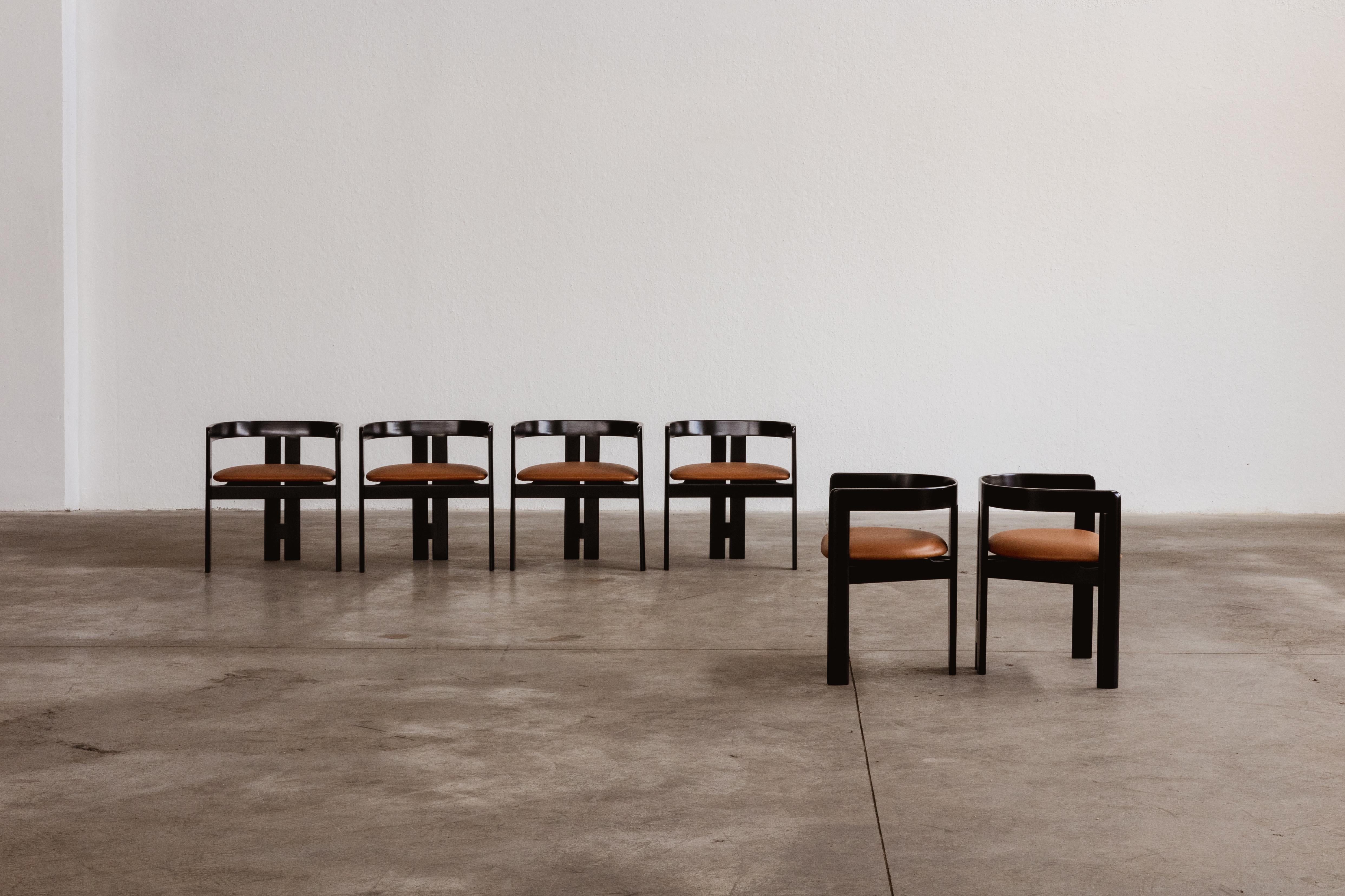 Tobia Scarpa “Pigreco” Dining Chairs for Gavina, 1960, Set of 6 In Good Condition In Lonigo, Veneto