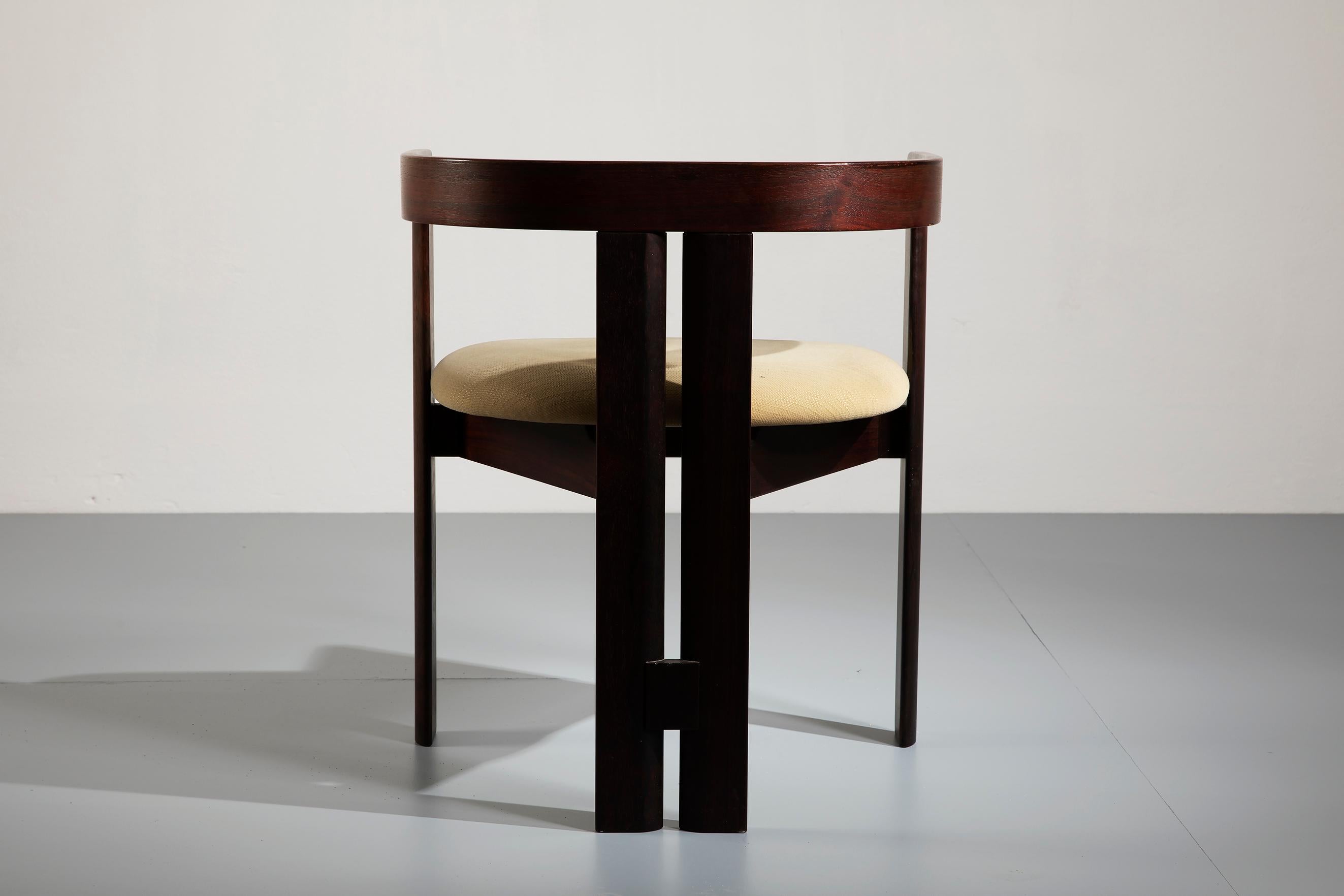 Tobia Scarpa 'Pigreco' Rosewood Armchair for Gavina, 1960s In Good Condition For Sale In Firenze, IT