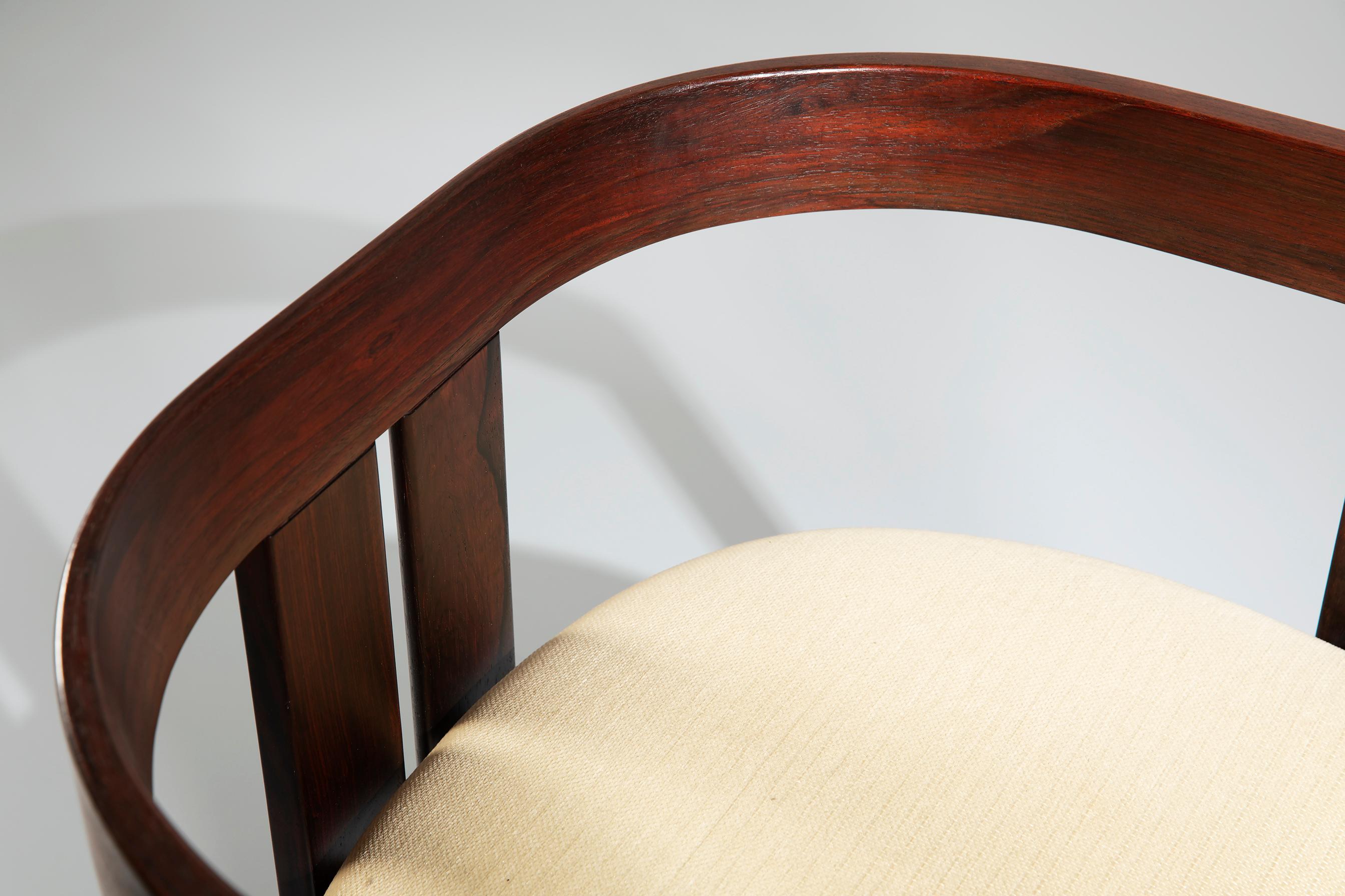 Tobia Scarpa 'Pigreco' Rosewood Armchair for Gavina, 1960s For Sale 1