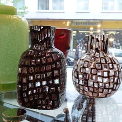 Tobia Scarpa Purple and Black Crystal 'Occhi' Bottle, 1960, Venini & Co.