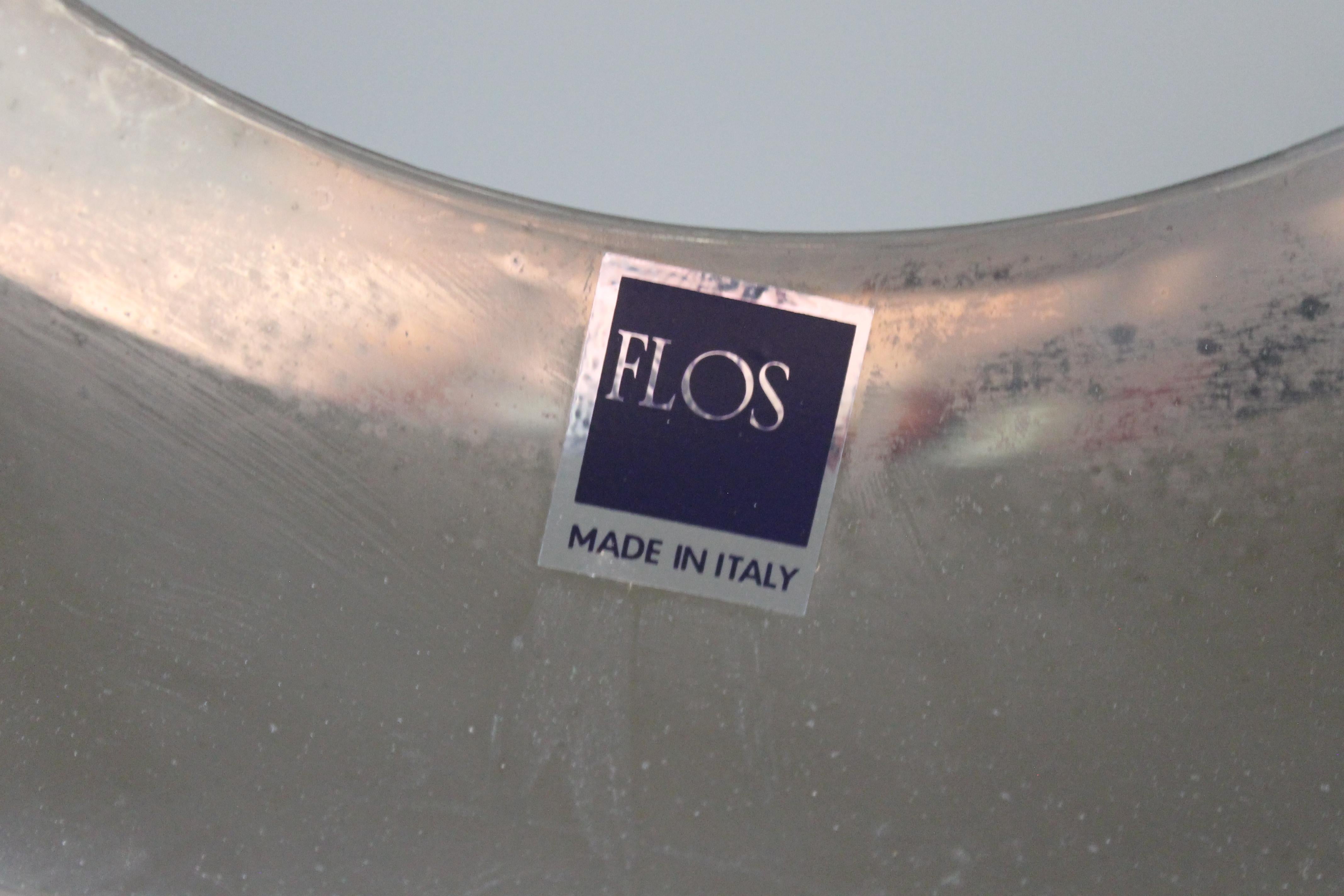 Laiton Tobia Scarpa Set of Two Nictea Lamps in Nickel-Plated Brass by Flos 1960s en vente