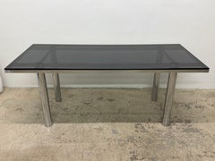 Tobia Scarpa Smoked Glass “Andre” Dining or Conference Table for Gavina, 1970s