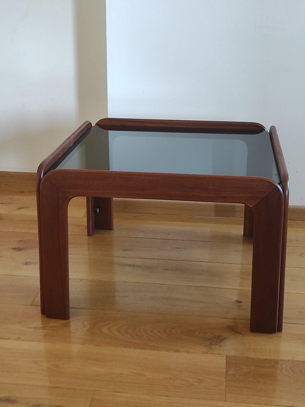 Mid-Century Modern Table basse Tobia Scarpa Style Italie 1970 en vente