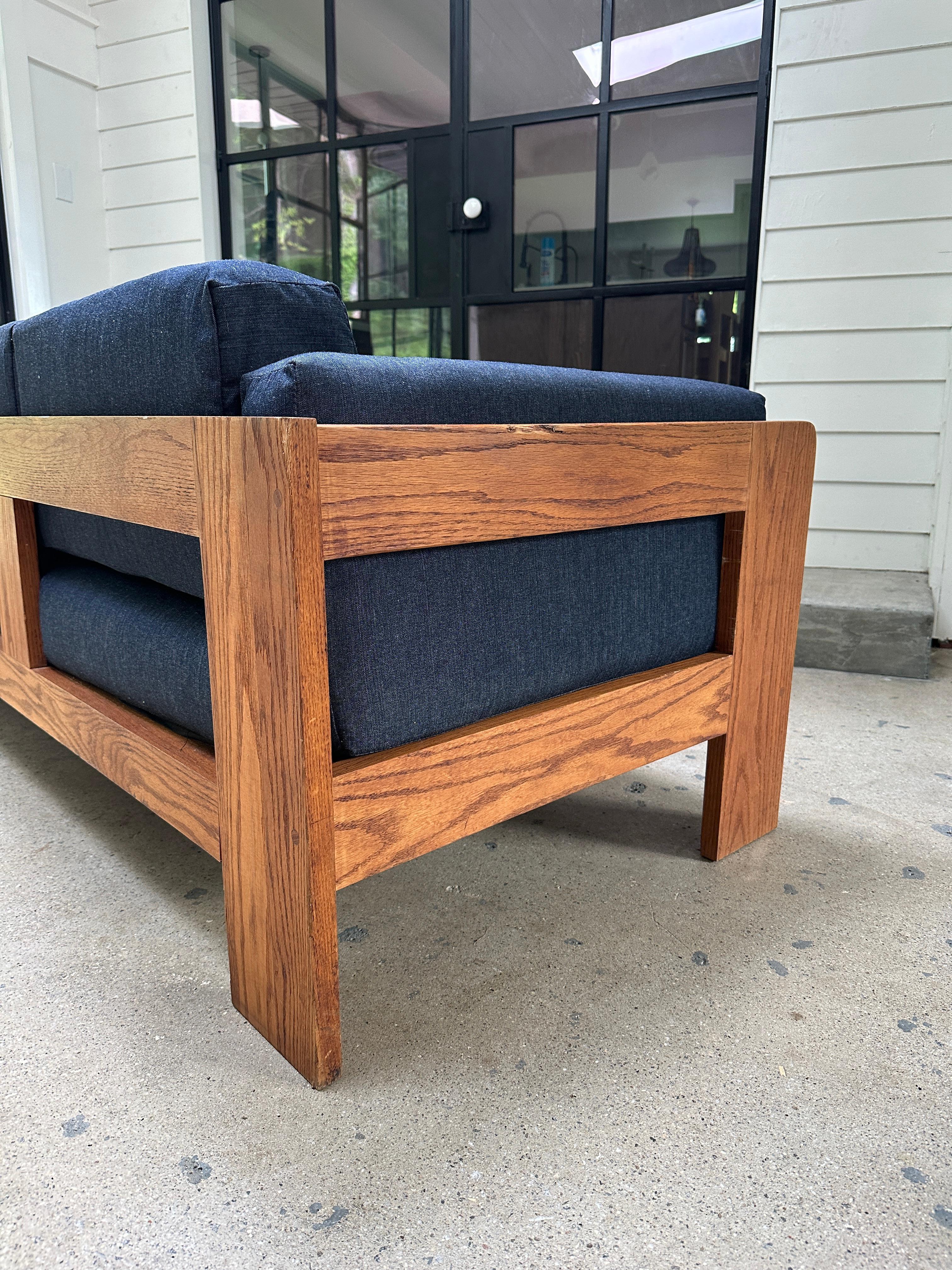Tobia Scarpa style Mid Century Italian 'Bastiano' three seater sofa 7