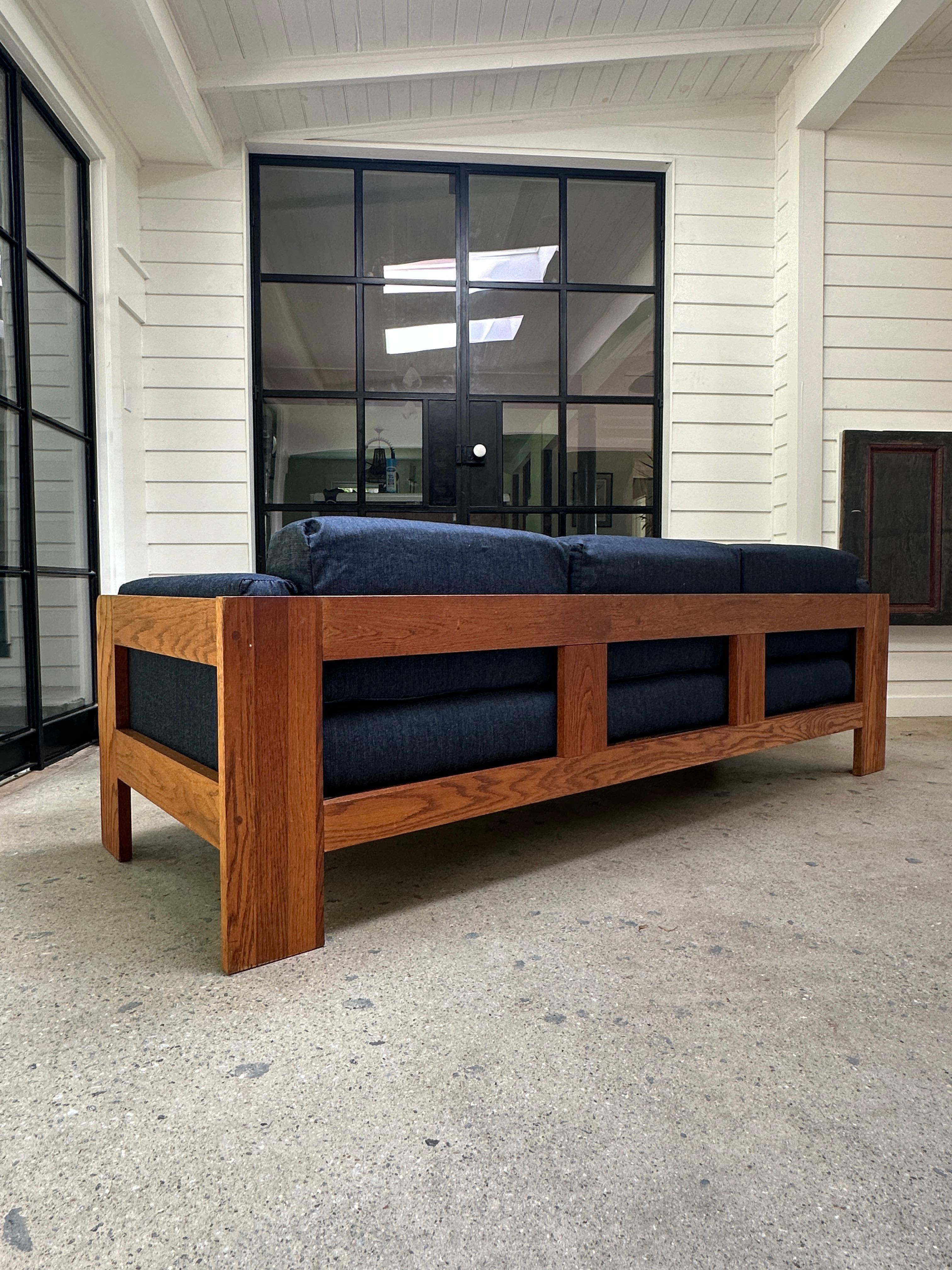 Tobia Scarpa style Mid Century Italian 'Bastiano' three seater sofa In Good Condition In Asheville, NC
