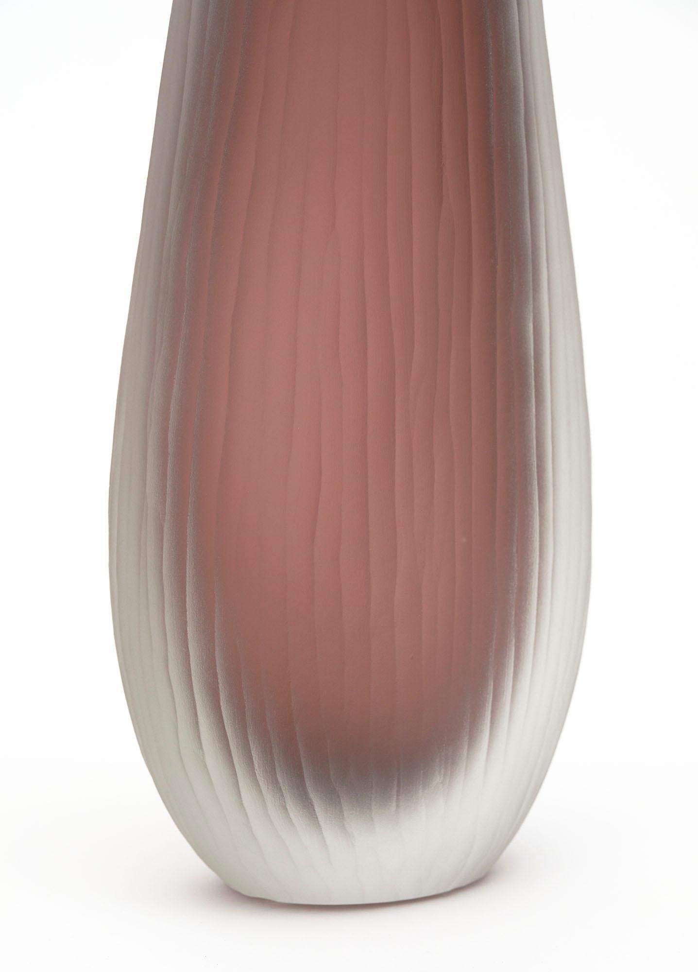 Italian Tobia Scarpa Style Murano Glass Trio of Vases For Sale