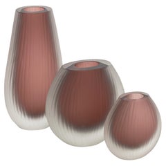 Tobia Scarpa Style Murano Glass Trio of Vases