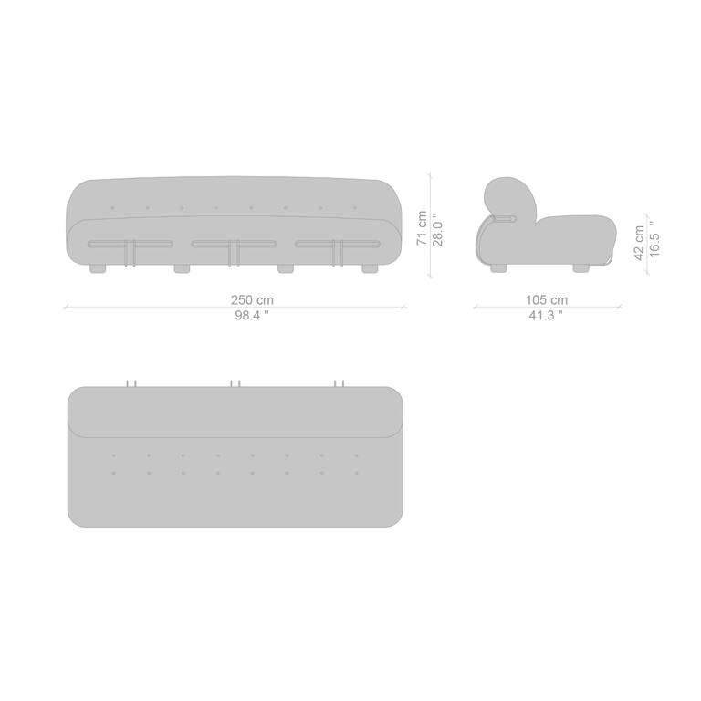 Tobia Scarpa Three Seater Sofa by Cassina For Sale 4