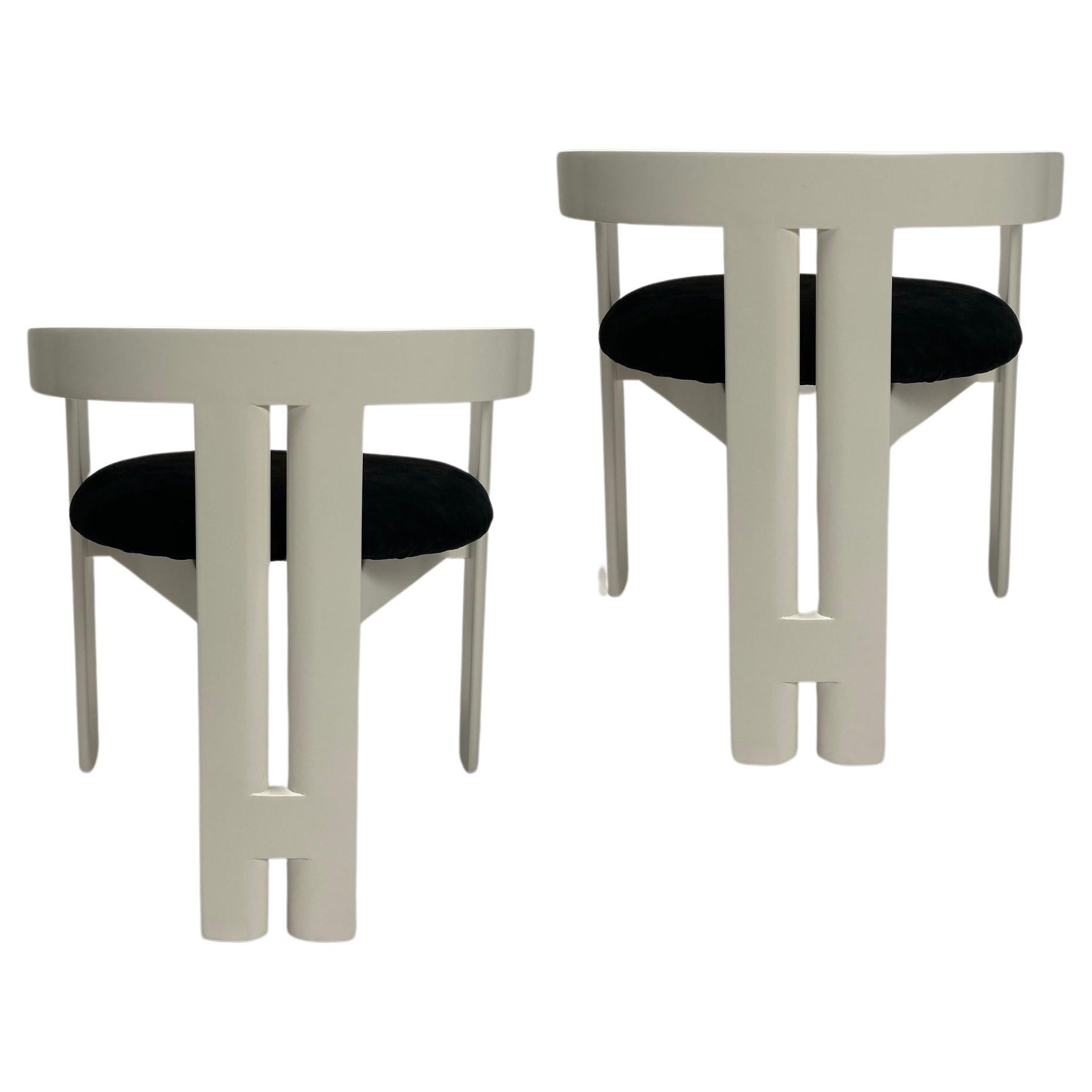 Tobia Scarpa, two Pigreco wooden chairs for Gavina, set of two (1959) For Sale