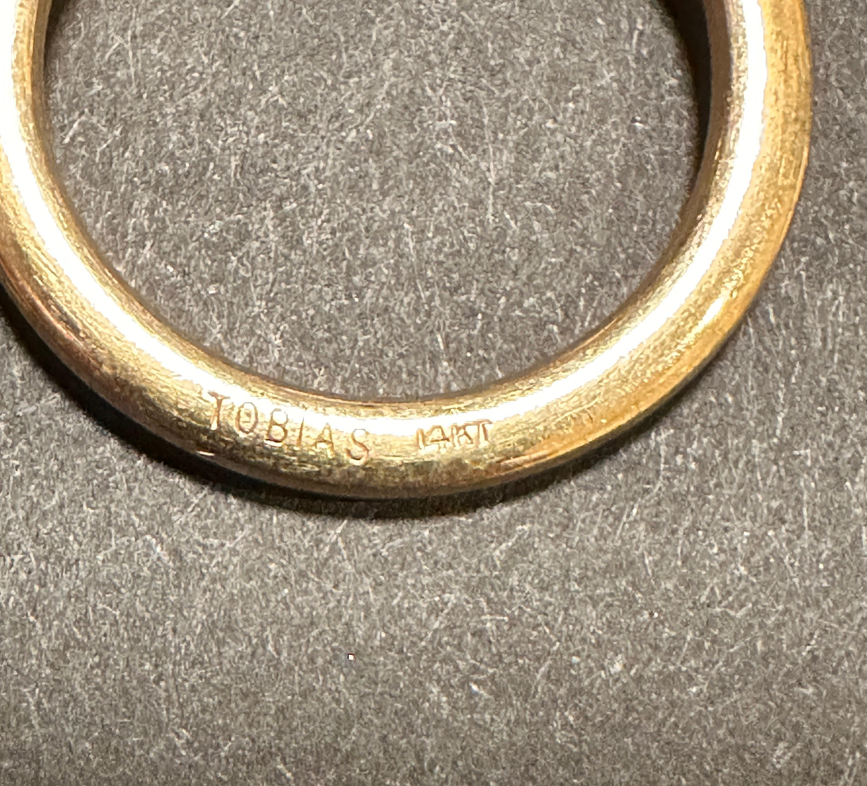 20th Century Tobias 14K Yellow Gold Cigar Punch Tool / Accessory For Sale
