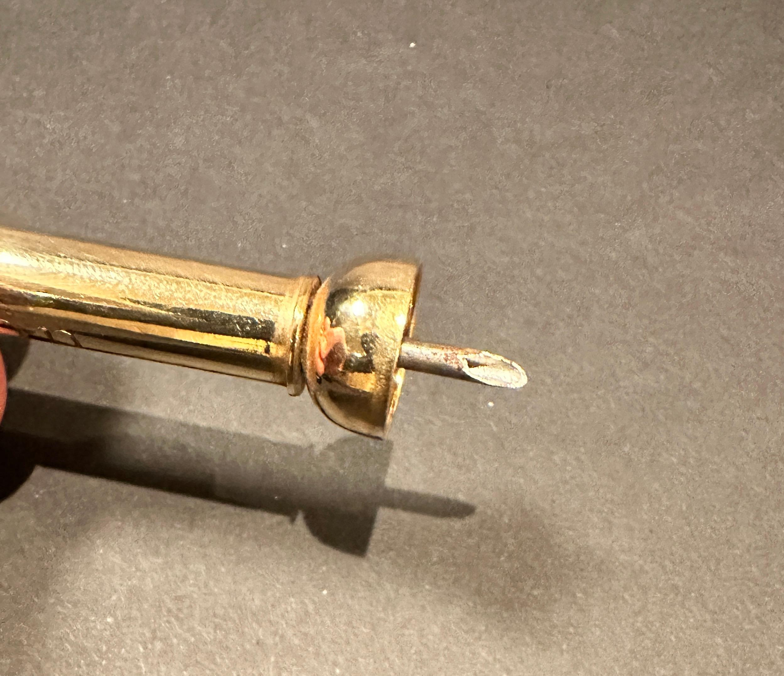 Tobias 14K Yellow Gold Cigar Punch Tool / Accessory For Sale 1