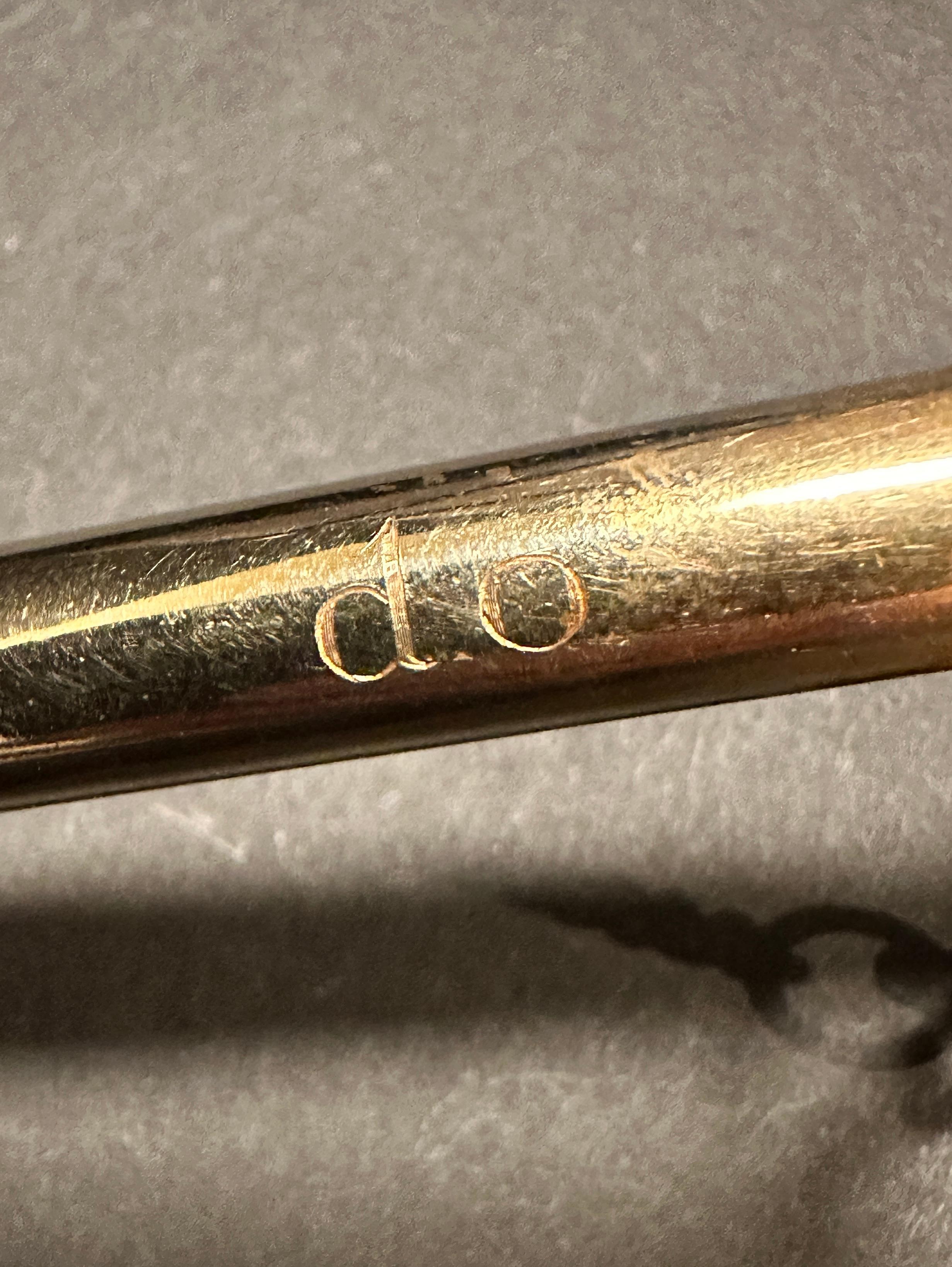 Tobias 14K Yellow Gold Cigar Punch Tool / Accessory For Sale 4