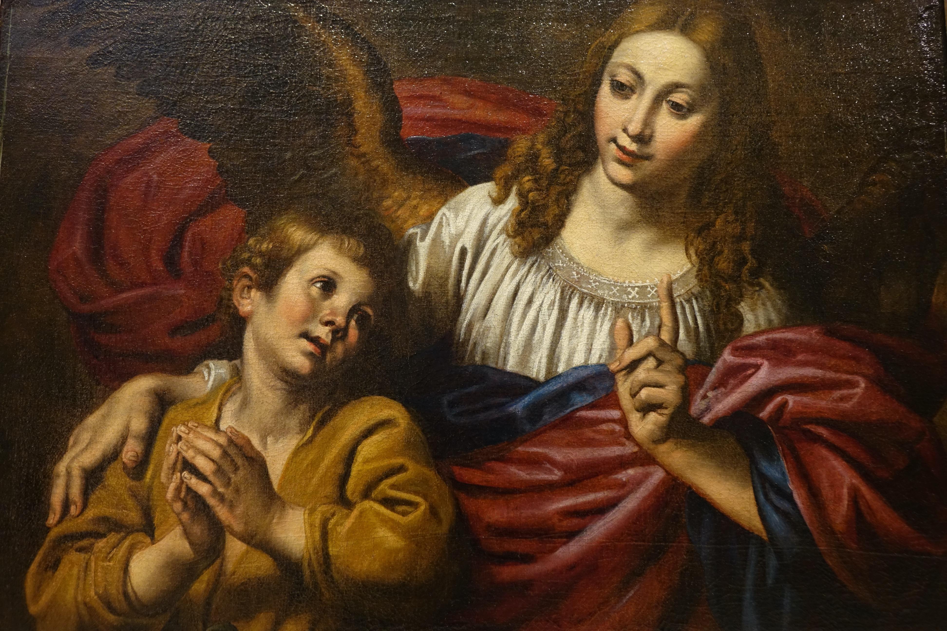 Baroque Tobie et l'ange , Flandres, 17e siècle en vente