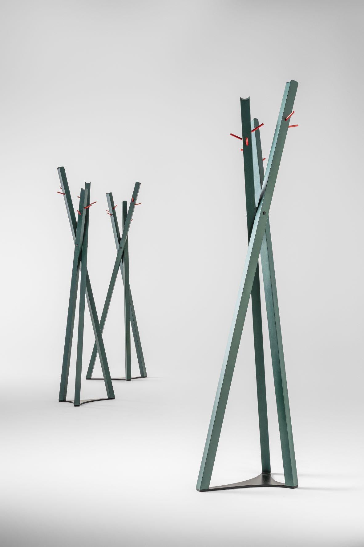 Tobias Coat Rack, Wood, Metal, Design, Color, Indoor Home, Living, Contract In New Condition For Sale In MARANO VICENTINO, IT