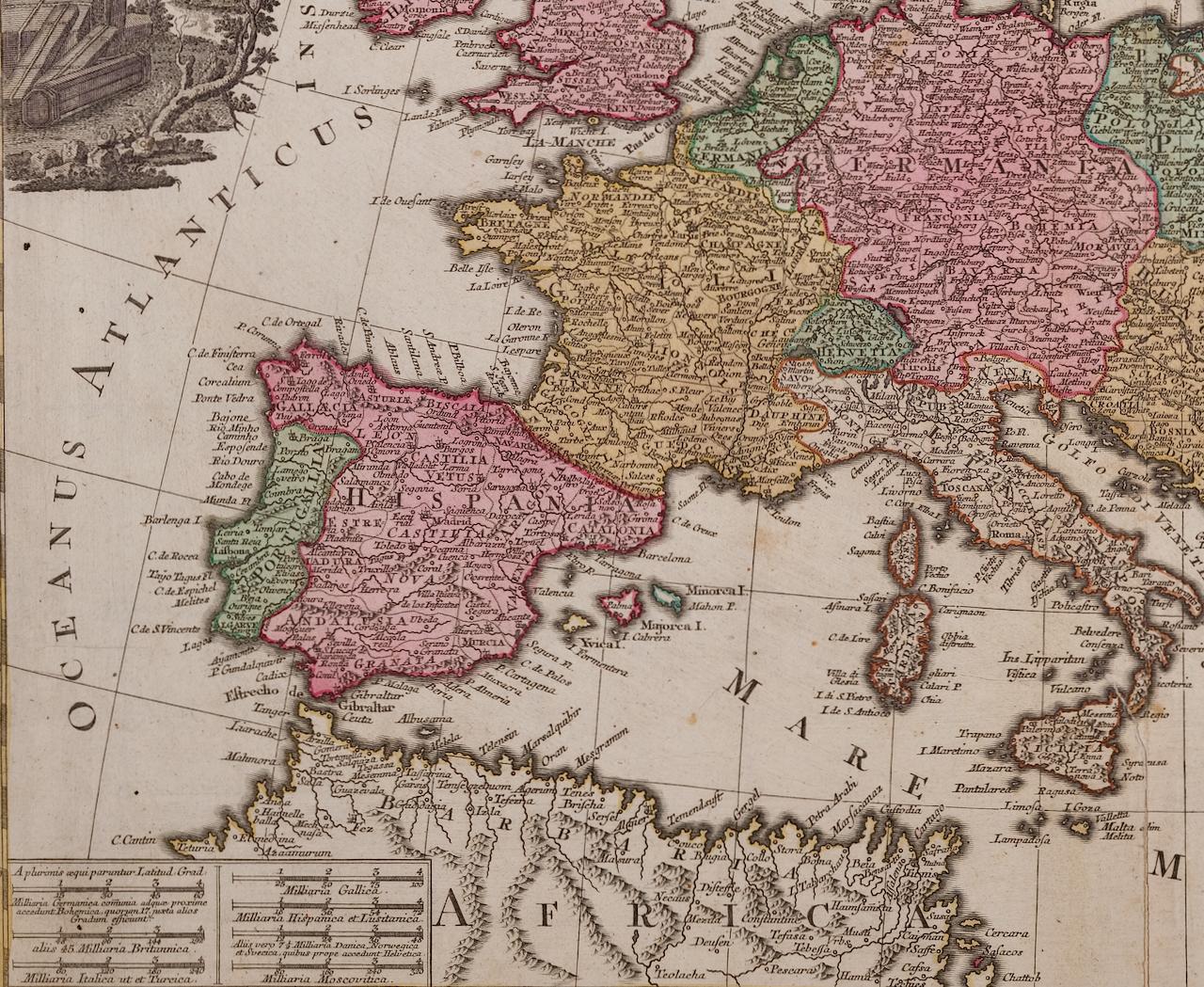 map of europe in 18th century