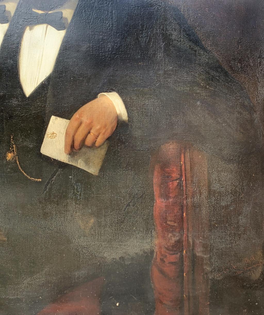 Toby Rosenthal (peintre allemand) - Peinture figurative du XIXe siècle - Portrait d'homme en vente 1